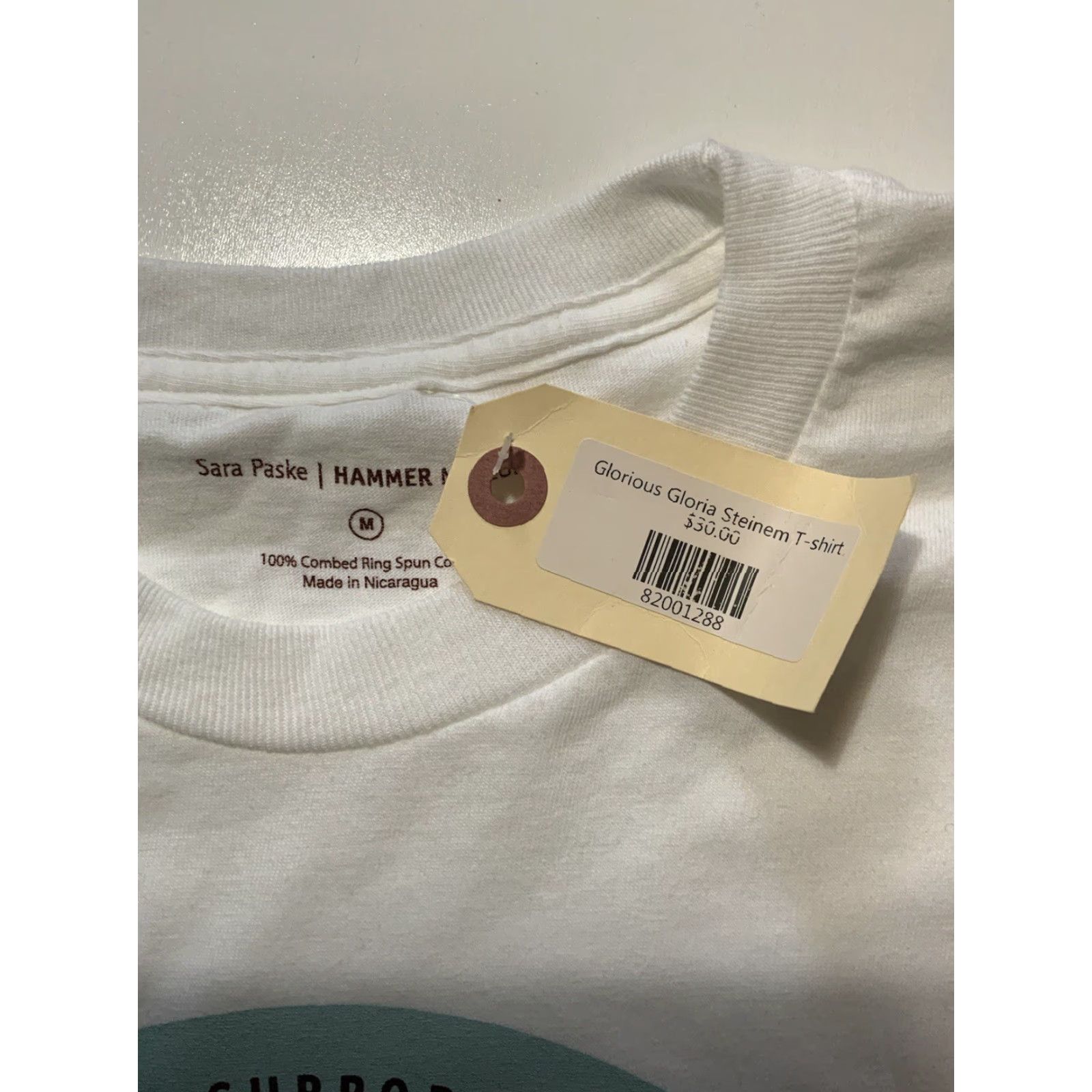 Vintage NWT Hammer Museum X Sara Paske Gloria Steinem Glorious Humanity Graphic T-Shirt Mens Medium White 2019 Graphic S/S Size US M / EU 48-50 / 2 - 6 Thumbnail