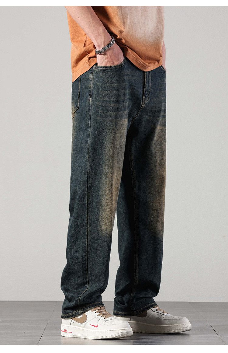 Japanese Brand × Jean Vintage high street loose washed distressed wide-leg jeans Size US 32 / EU 48 - 1 Thumbnail