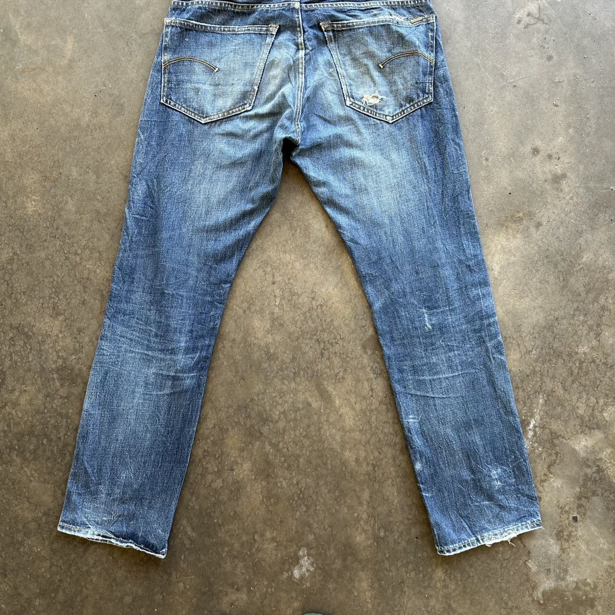 Japanese Brand Vintage G-Star Raw Faded Denim Jean Pant W33 Size US 33 - 12 Thumbnail