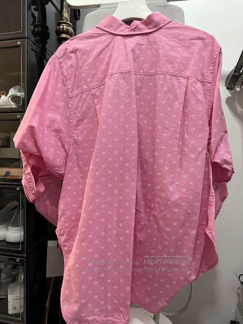 Balenciaga Balenciaga Full Bullet Screen Lock Logo Pink Long Sleeve Size XXS / US 00 / IT 34 - 4 Thumbnail