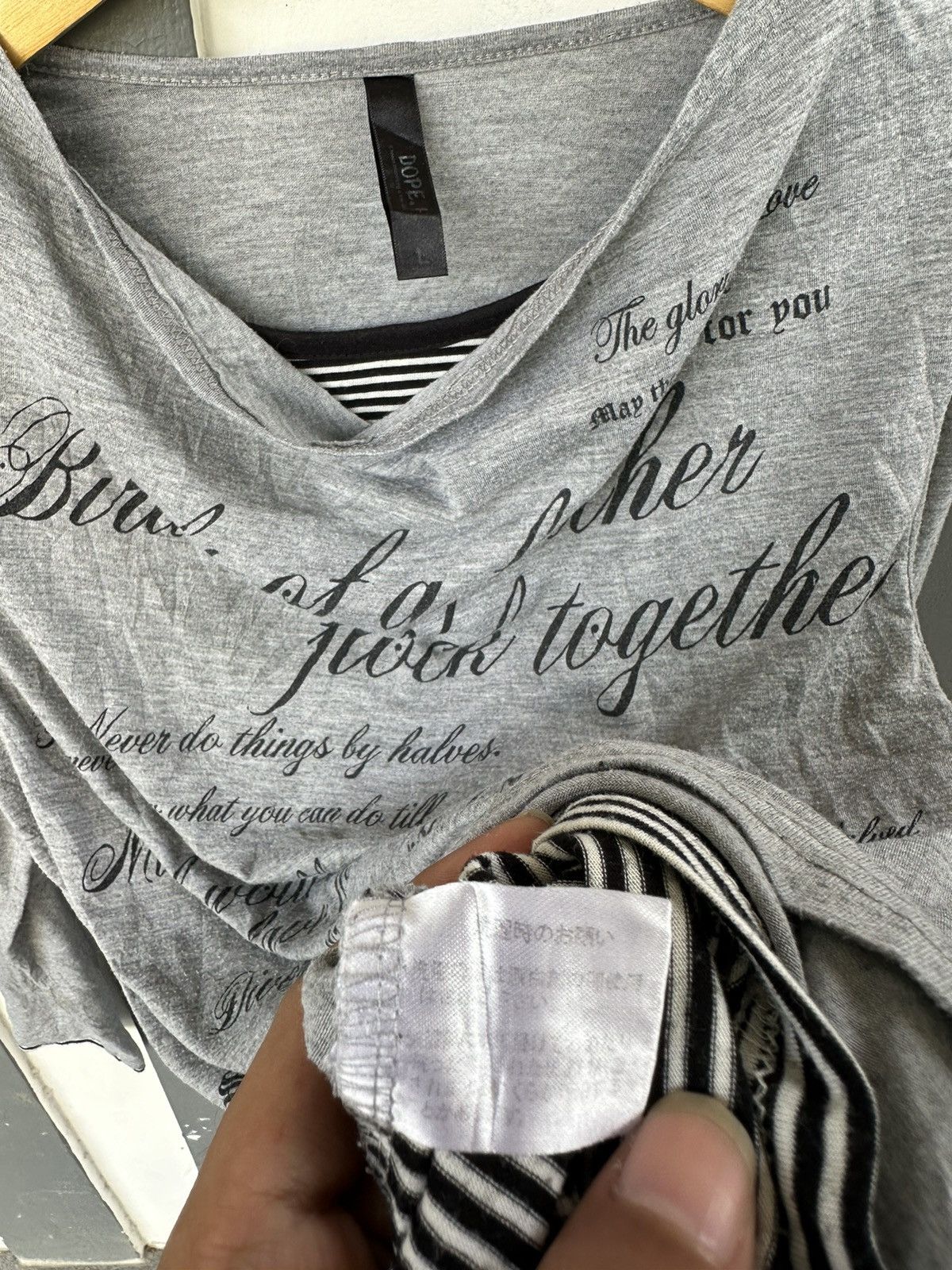 20471120 JAPANESE POEM DOUBLE LAYER LGB IFSIX STYLE LONG SLEEVE Size US M / EU 48-50 / 2 - 4 Thumbnail