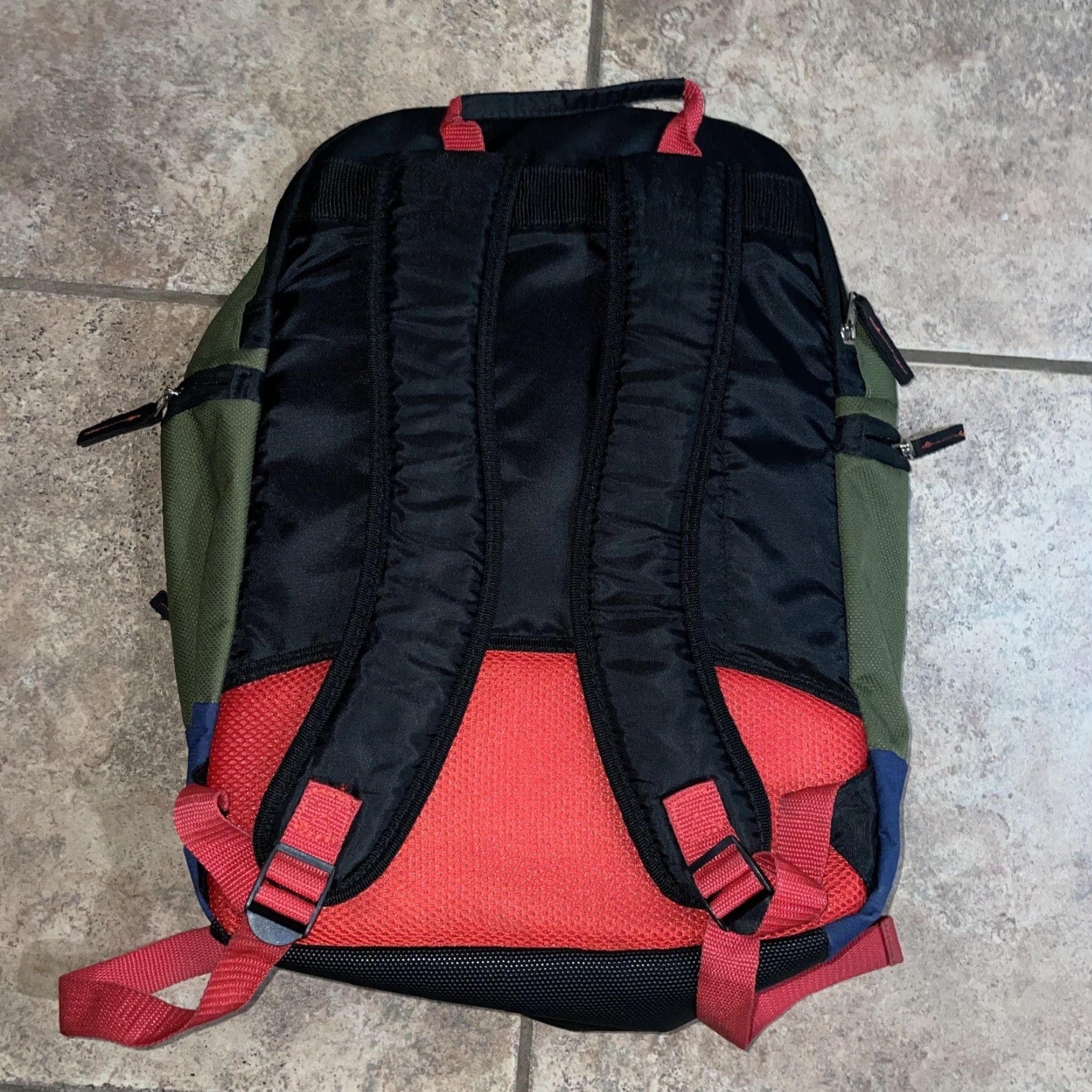 Vintage Eastsport Backpack Green 5 Pocket Nylon Army Mens Backpack Size ONE SIZE - 4 Thumbnail