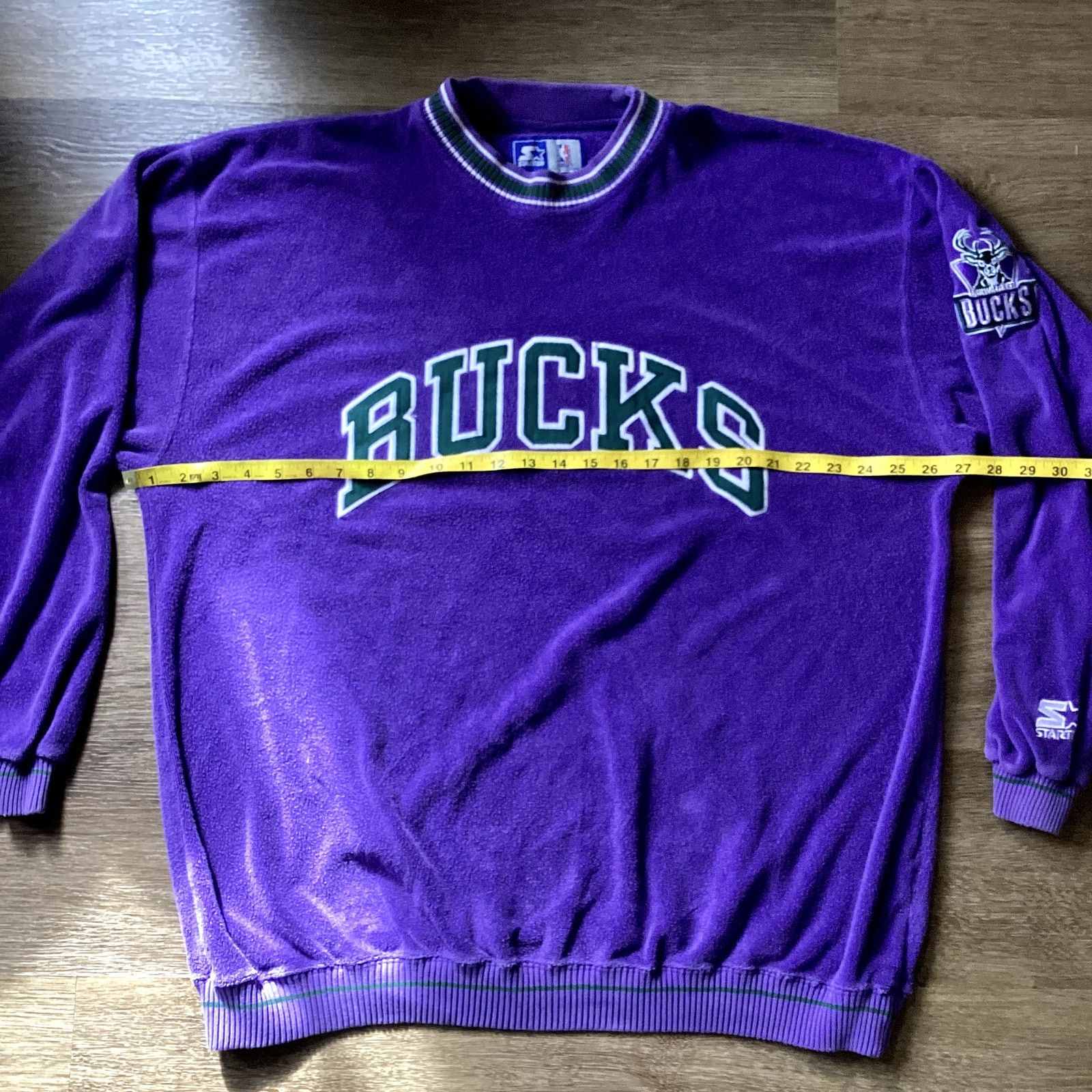 NBA Purple/ Green NBA Bucks Terry Sweater- Size XL Size US XL / EU 56 / 4 - 4 Thumbnail