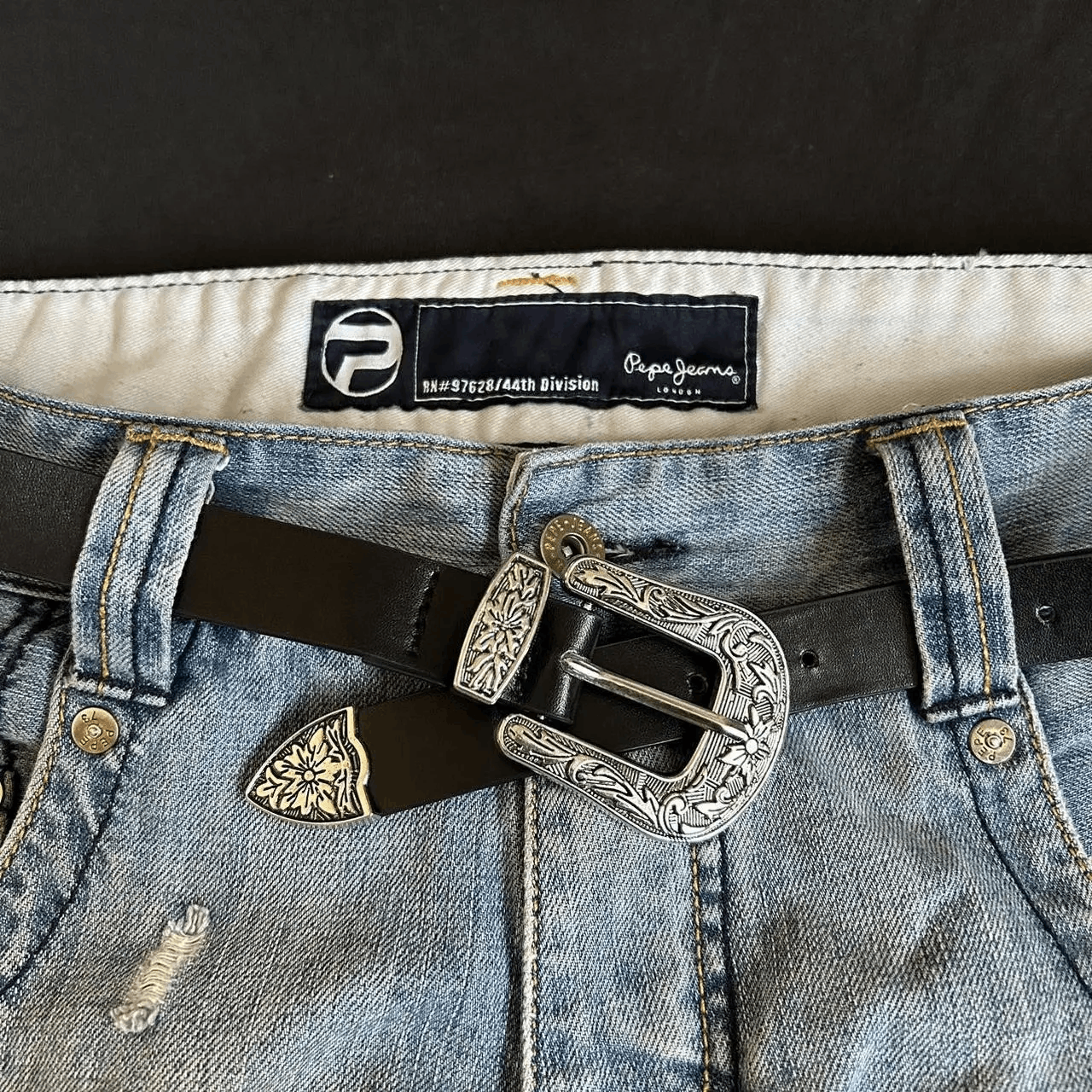 Japanese Brand Y2K 2000s Style Black Western Classic Boho Belt Size ONE SIZE - 7 Thumbnail