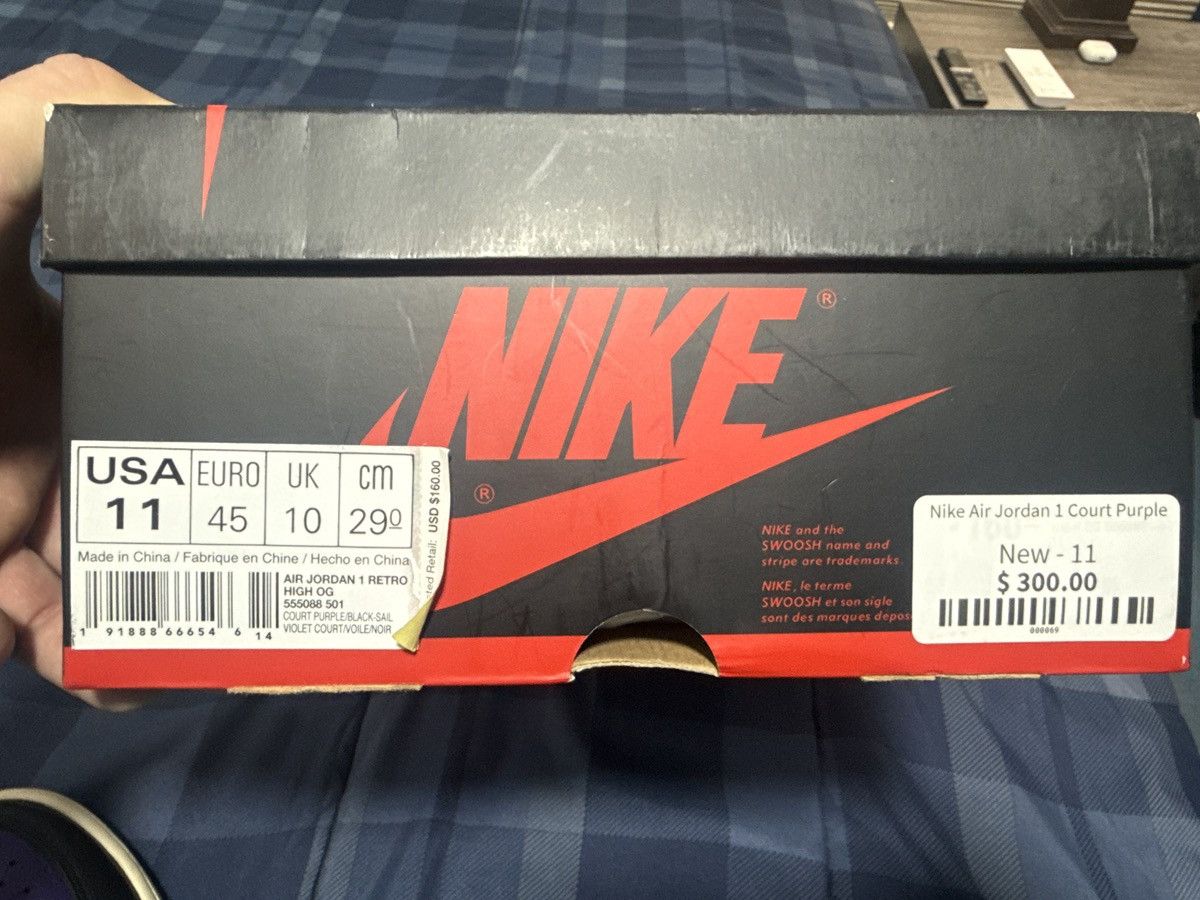 Jordan Brand Jordan 1 Court Purple Size US 11 / EU 44 - 11 Thumbnail
