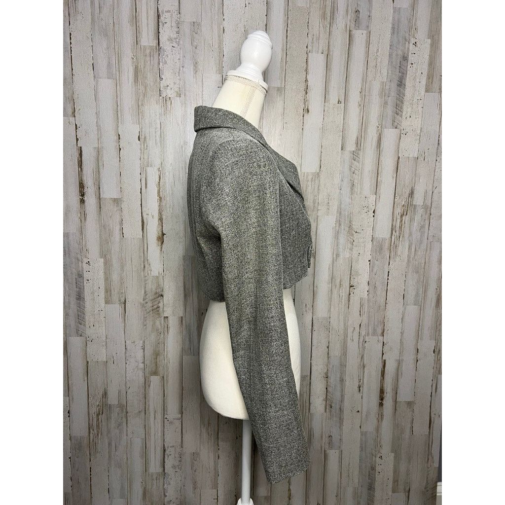 House of Harlow House of Harlow 1960 Women's XS Gray Cropped Tweed Jacket Size XS / US 0-2 / IT 36-38 - 2 Thumbnail