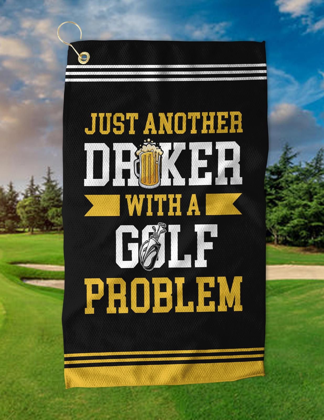 Designer Funny Golf Towels Perfect Gift for Beer Lovers and Dad Gifts Size ONE SIZE - 1 Thumbnail