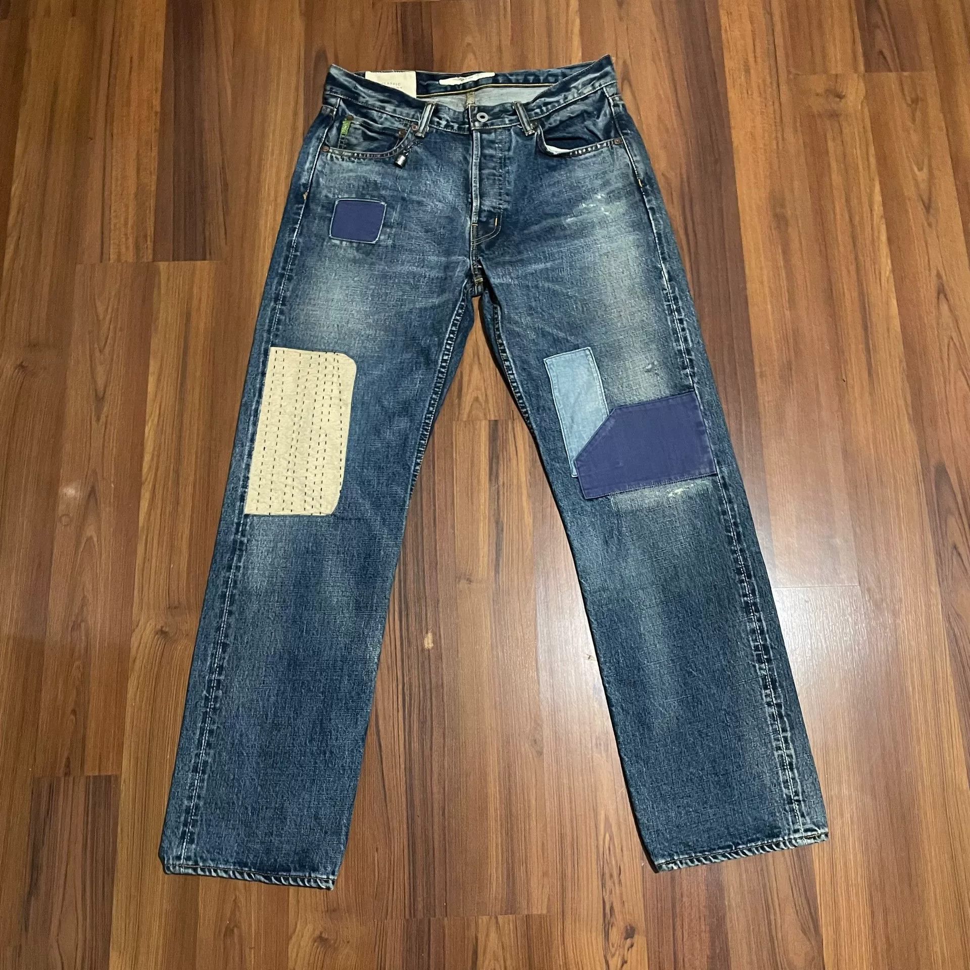 FDMTL FDMTL Sashiko Patchwork Washed Jeans Size US 26 / EU 42 - 1 Thumbnail