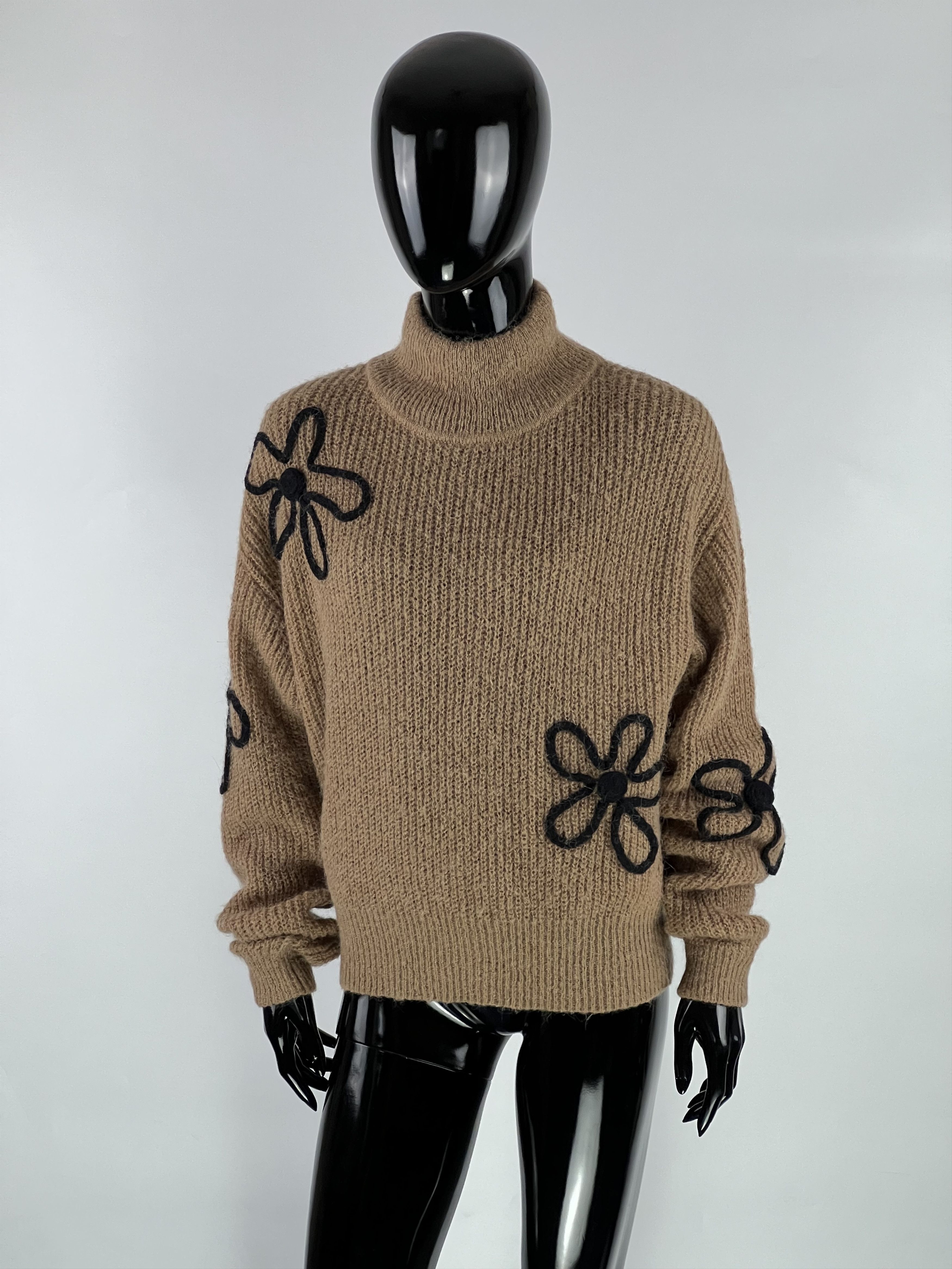 Designer Fabienne Chapot Wool Alpaca Turtleneck Sweater Size M Size M / US 6-8 / IT 42-44 - 1 Thumbnail