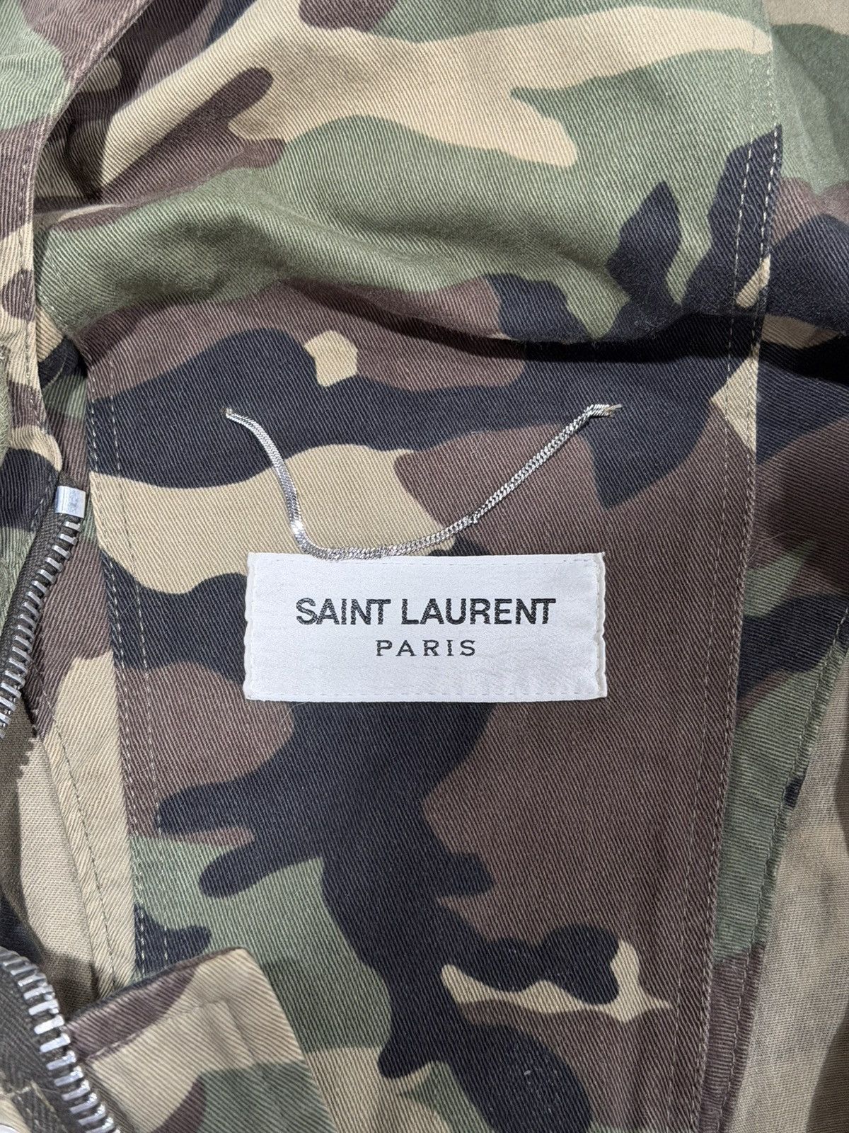 Saint Laurent Paris Saint Laurent x Hedi SS16 Rocket Logo Camo Parka Jacket Size US L / EU 52-54 / 3 - 10 Thumbnail