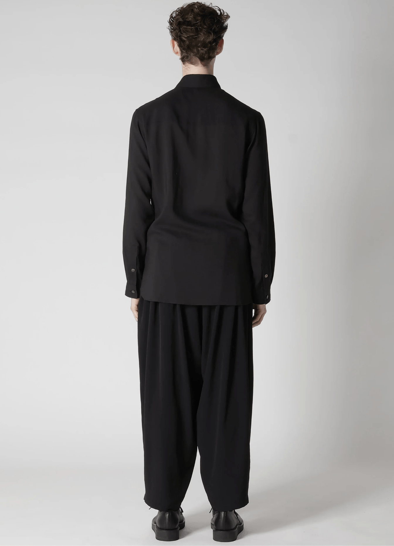 Yohji Yamamoto Yohji Yamamoto Pour Homme - CELLULOSE SPARE COLLAR BLOUSE Size US M / EU 48-50 / 2 - 10 Thumbnail