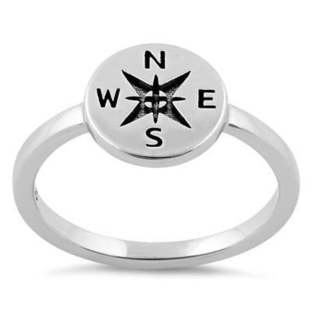 Other Sterling Silver Compass Ring Boho Casual Jewelry Size 9 Size ONE SIZE - 2 Thumbnail