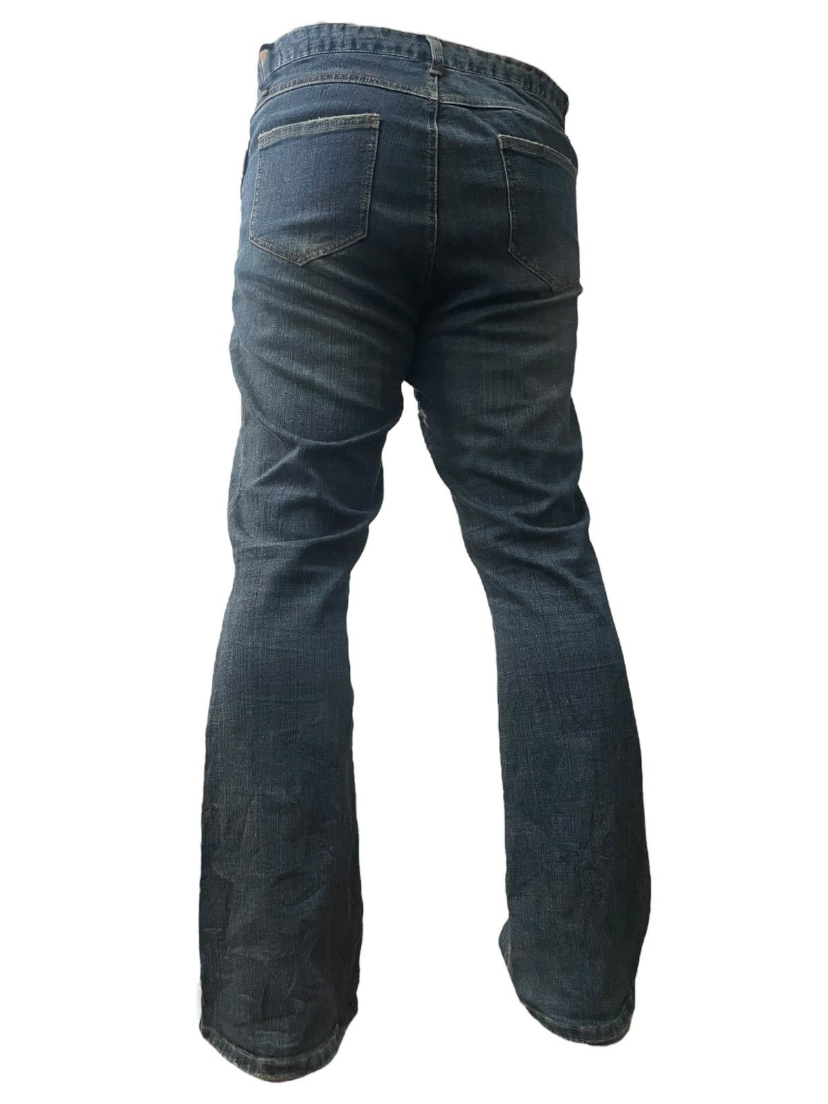 POST ARCHIVE FACTION (PAF) Vintage Japanese Bush Pants Mud Wash Distressed Flare Jeans Size US 34 / EU 50 - 3 Thumbnail