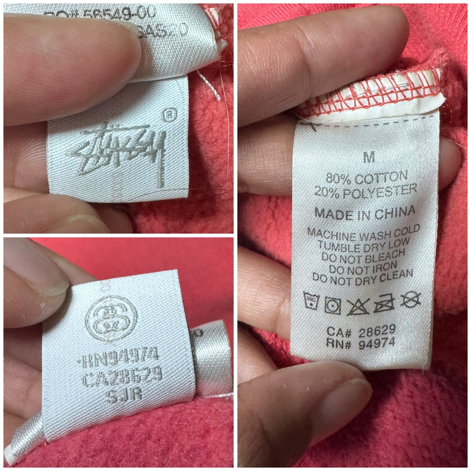 Stussy Stüssy Red Dice Domino Faded Logo Pullover Hoodie Size M Size US M / EU 48-50 / 2 - 7 Thumbnail