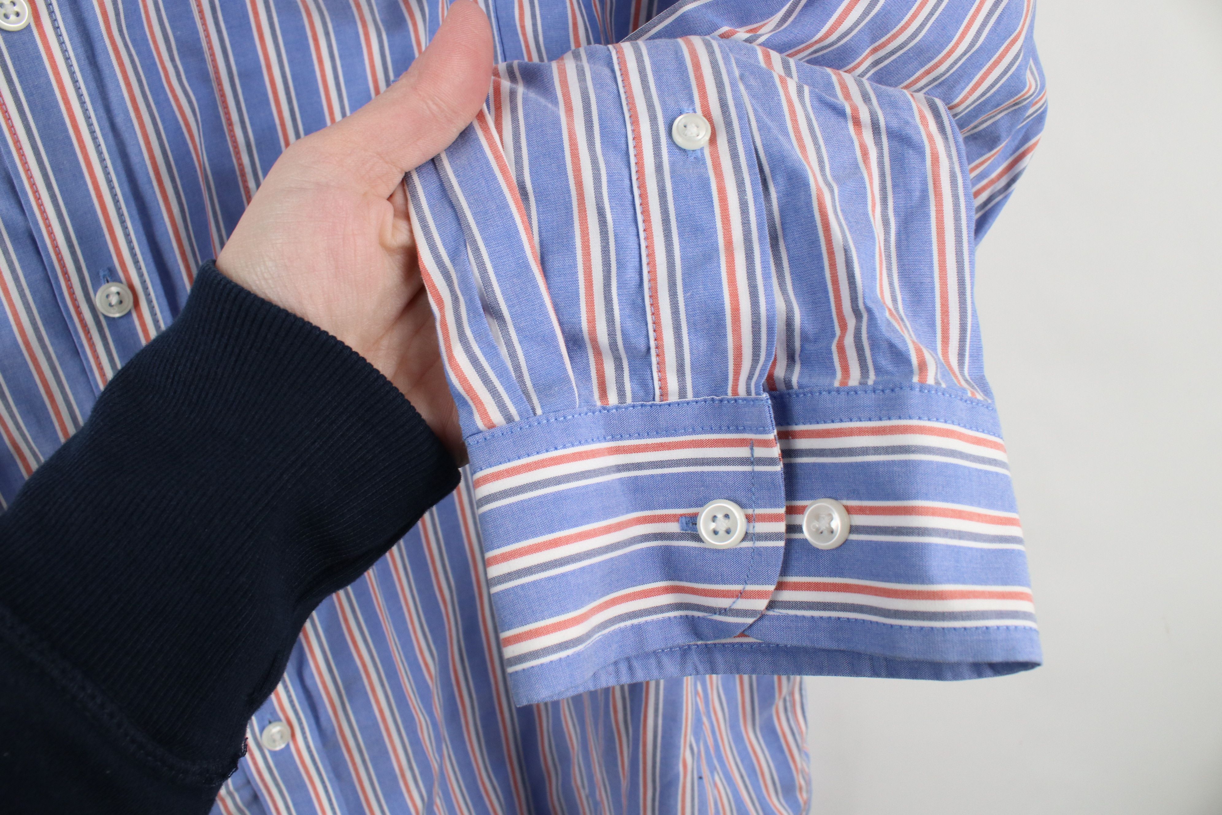 L.L. Bean × Vintage Vintage LL Bean Wrinkle Resistant Striped Button Down Shirt Size US XL / EU 56 / 4 - 6 Thumbnail
