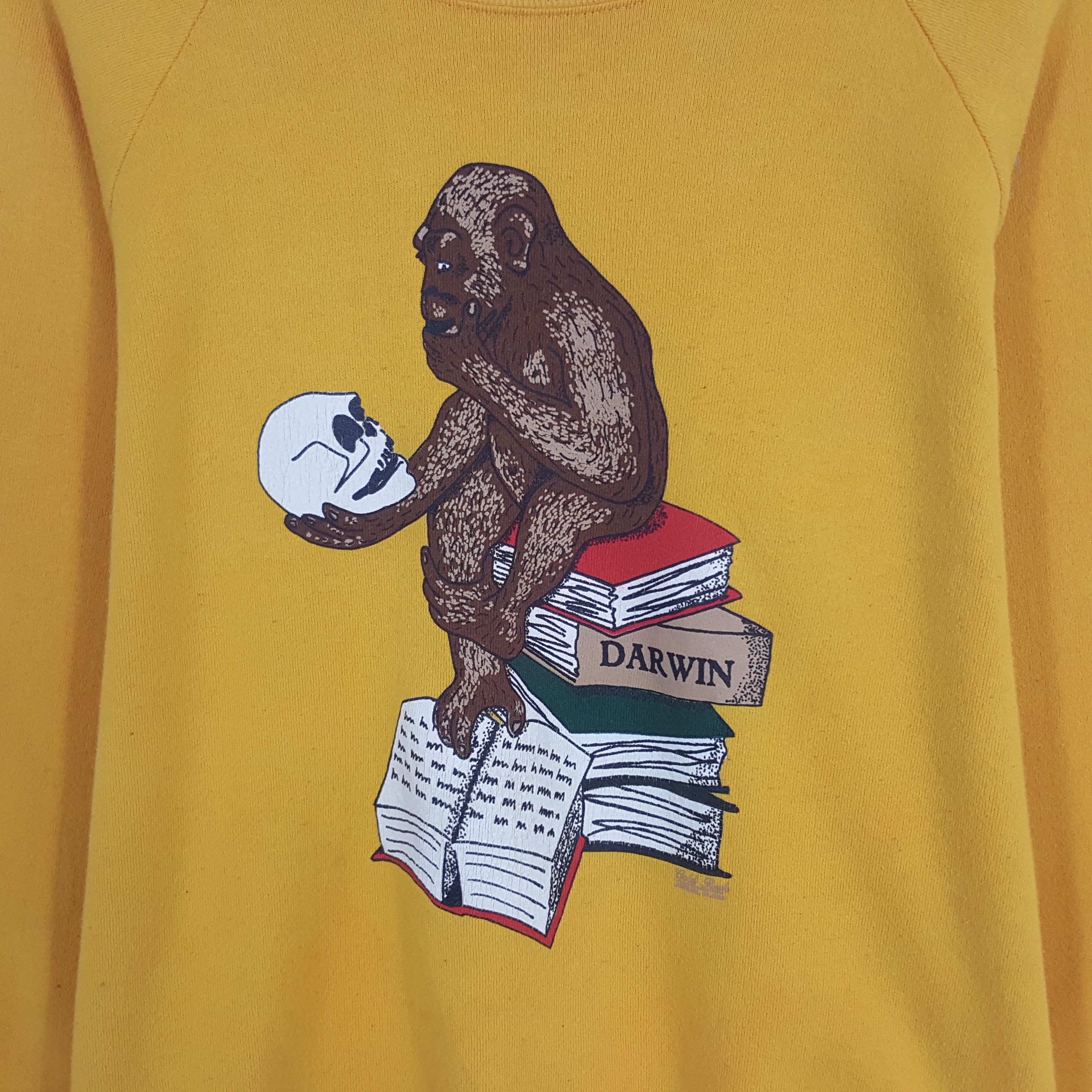 Vintage Vintage Darwin Ape Sweatshirt Size US M / EU 48-50 / 2 - 2 Thumbnail