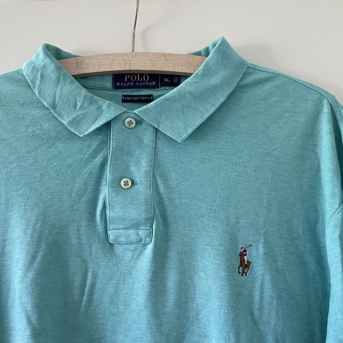 Ralph Lauren Turquoise Ralph Lauren Polo Size US XL / EU 56 / 4 - 2 Thumbnail
