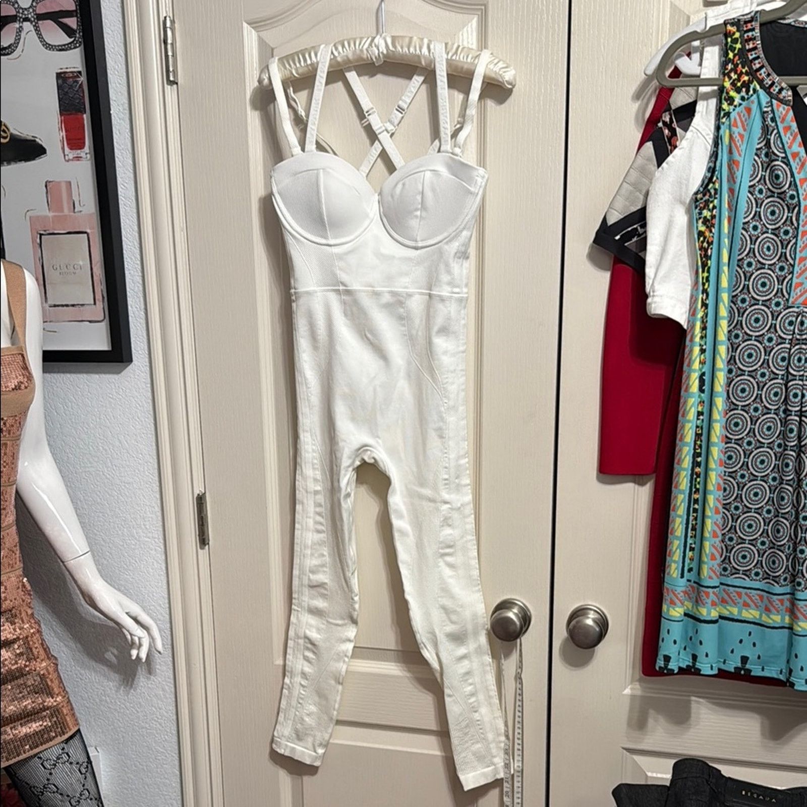 Ivy Park NWT IVY PARK x ADIDAS Core White Knit Catsuit Jumpsuit Size 28" / US 6 / IT 42 - 2 Thumbnail