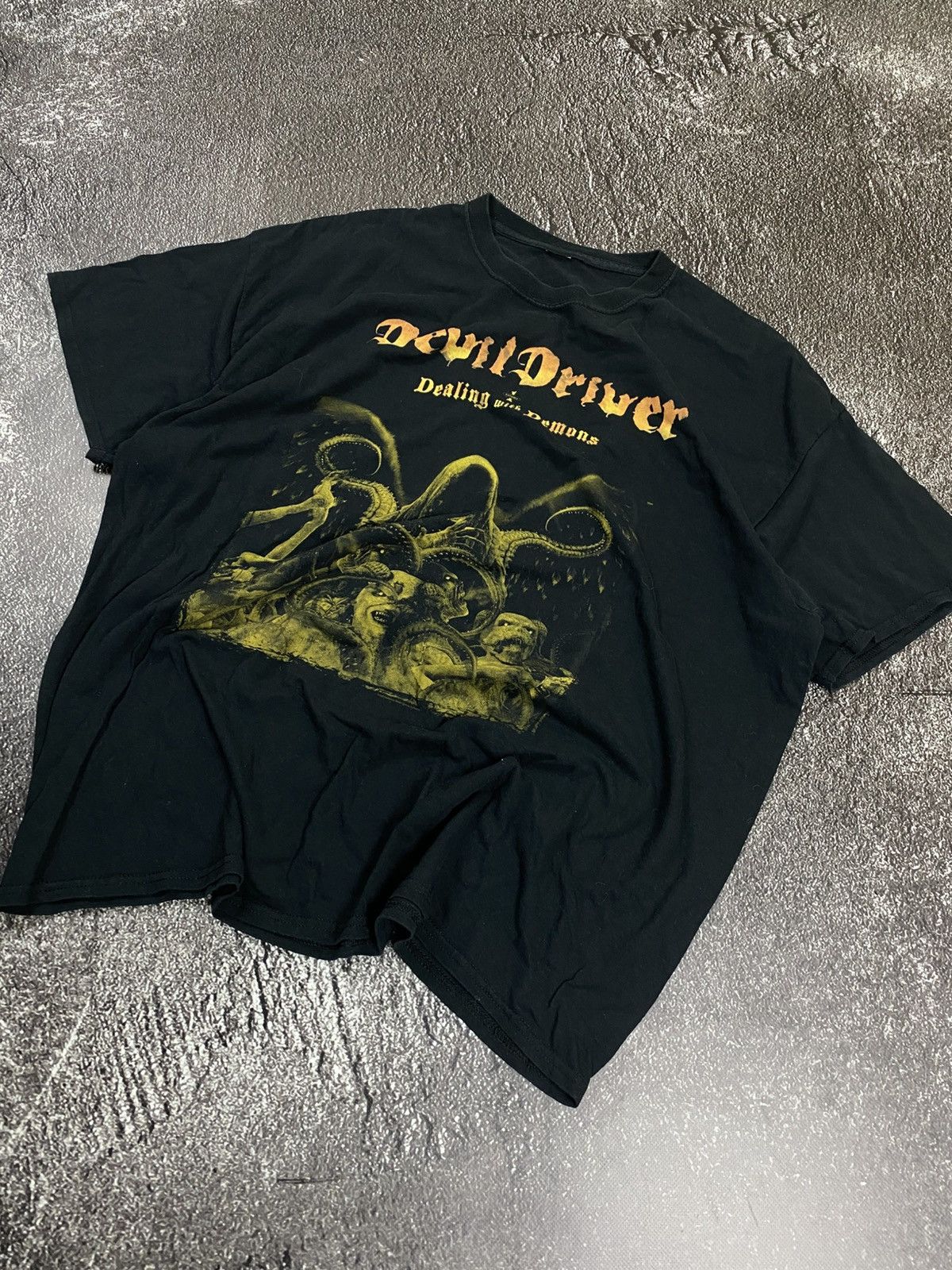 Band Tees × Vintage Vintage 00s Devil Driver Rock T-Shirt Size US L / EU 52-54 / 3 - 1 Thumbnail