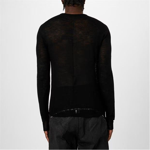 Rick Owens o1g2r1mq0624 Knit Crew Top in Black Size US S / EU 44-46 / 1 - 3 Thumbnail