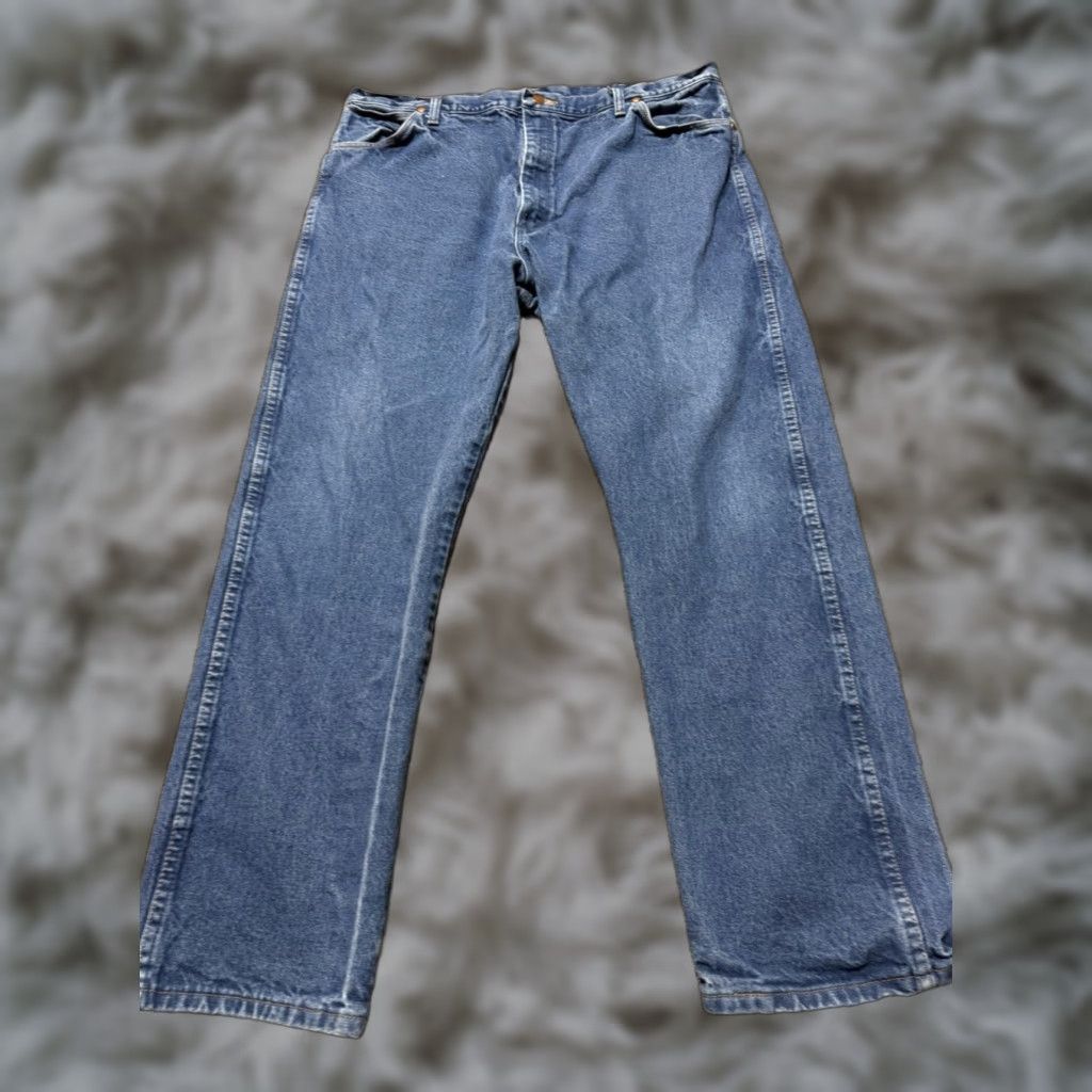 Wrangler Wrangler 13MWZ Jeans Men 42 Blue Denim 42X32 Cowboy Bootcut Wrangler Cowboy Cut 5-Pocket Design Regular Size Type Pants Mens Jeans Blue Cowboy, 13MWZ Size US 42 / EU 58 - 1 Thumbnail