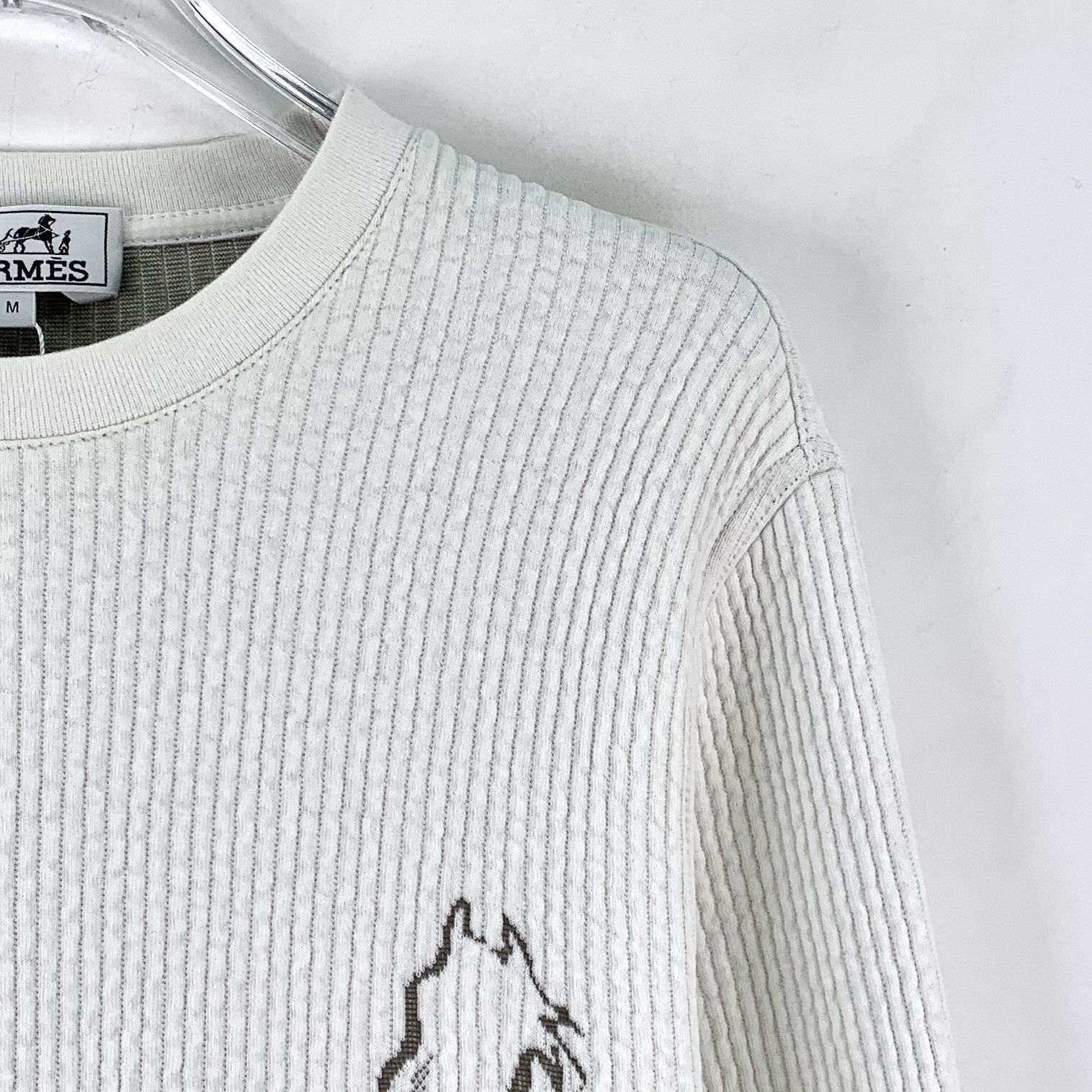 Hermes Hermes Horse Motif Sweatshirt White (M) Size US M / EU 48-50 / 2 - 3 Thumbnail