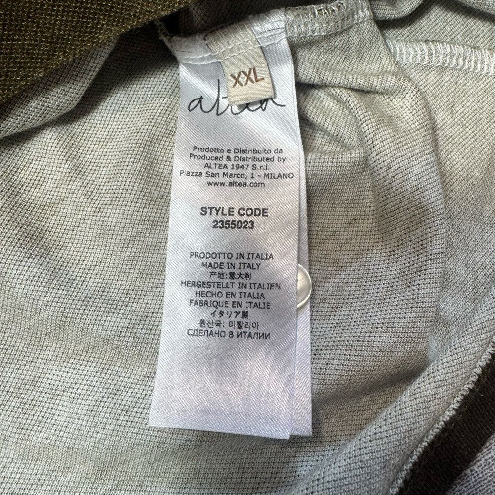 Altea NWT New Altea Paisley Khaki Cotton Polo Shirt Made In Italy Size US L / EU 52-54 / 3 - 7 Thumbnail