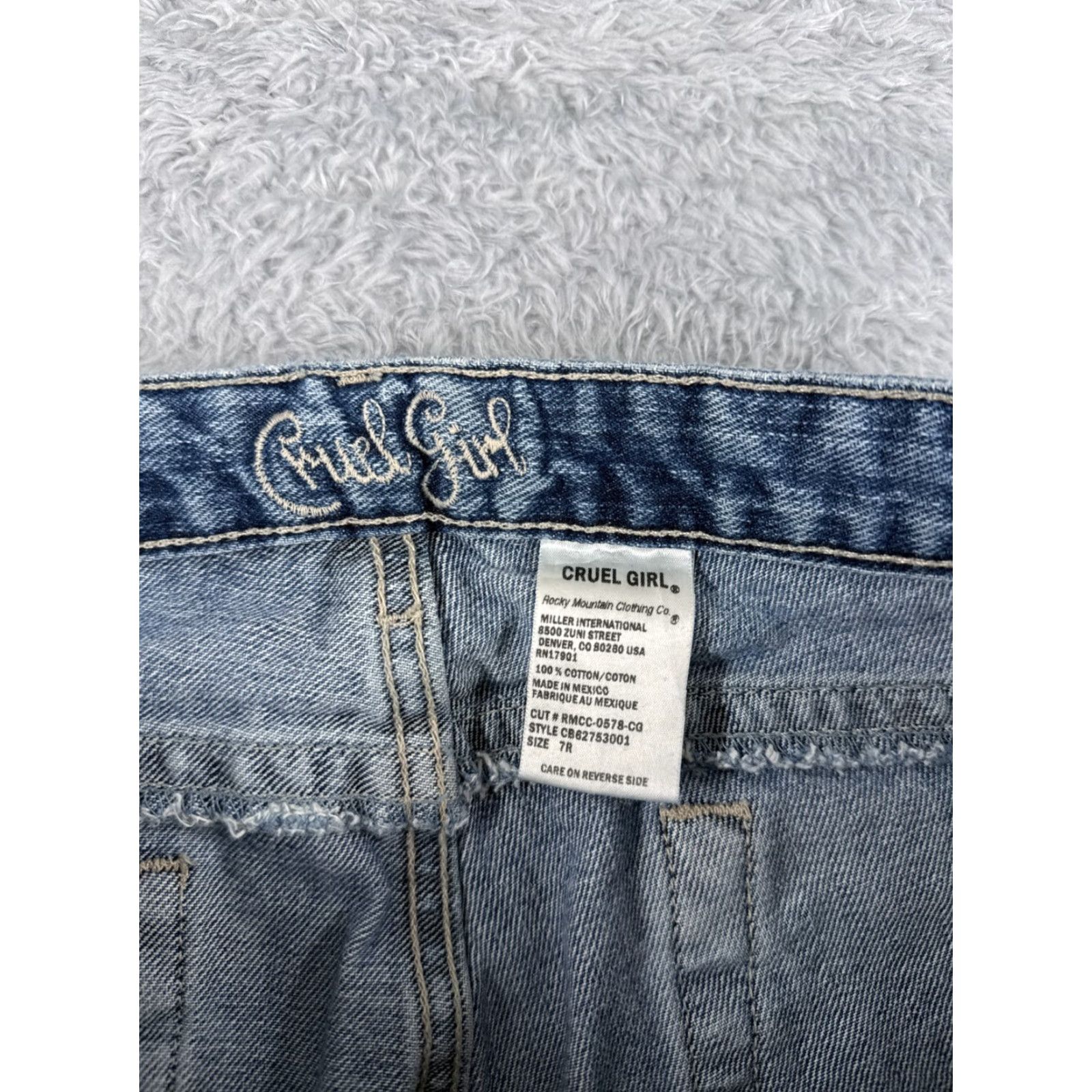 Vintage Cruel Girl Jeans Womens Bootcut Blue Denim 28x27 100% Cotton Embroidered 7 Regular Size 28" / US 6 / IT 42 - 6 Thumbnail