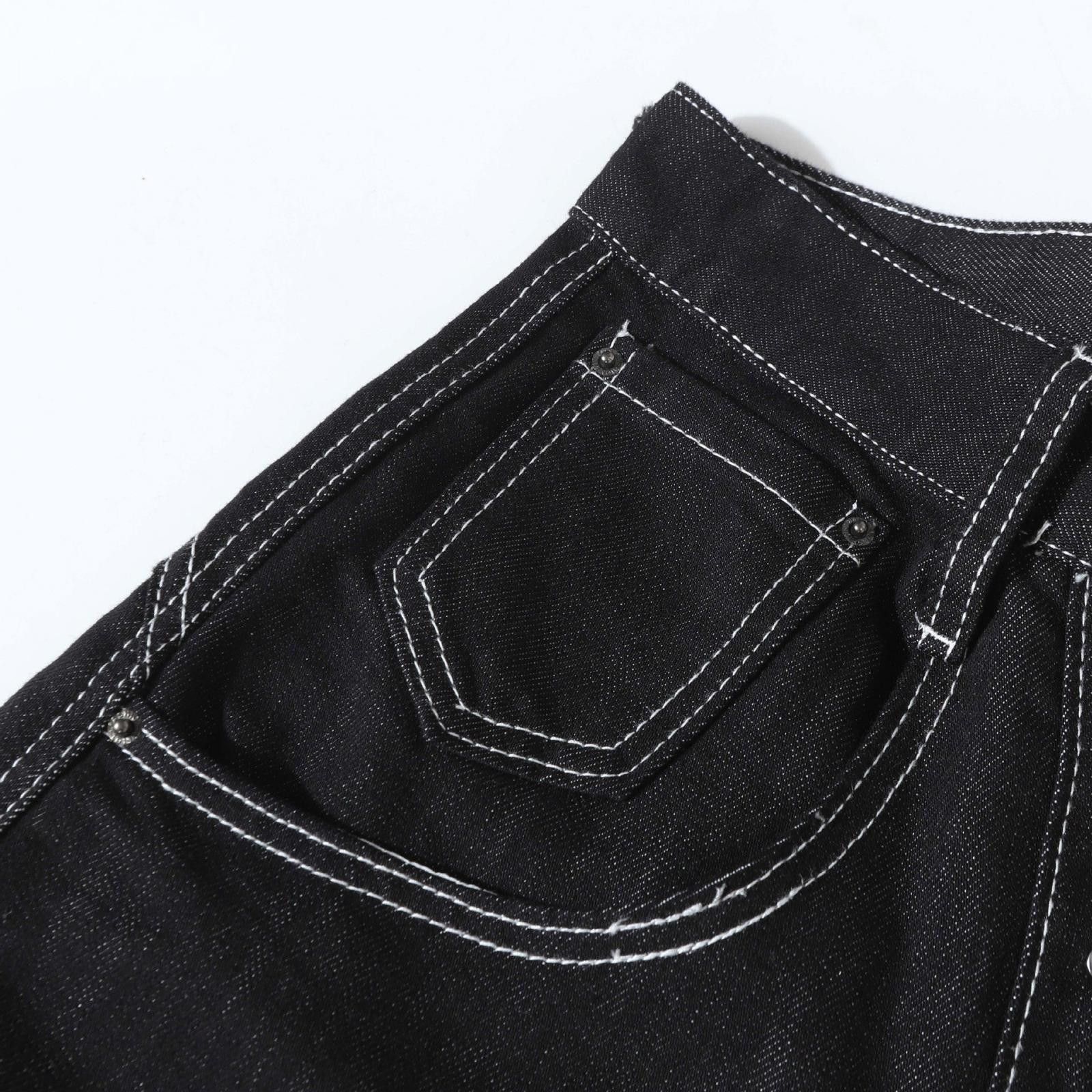 Japanese Brand Clasp Closure Fly Wide Denim Jeans Size US 30 / EU 46 - 6 Thumbnail