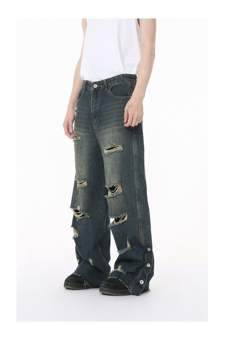 Japanese Brand American street style heavy-duty washed ripped jeans Size US 32 / EU 48 - 4 Thumbnail