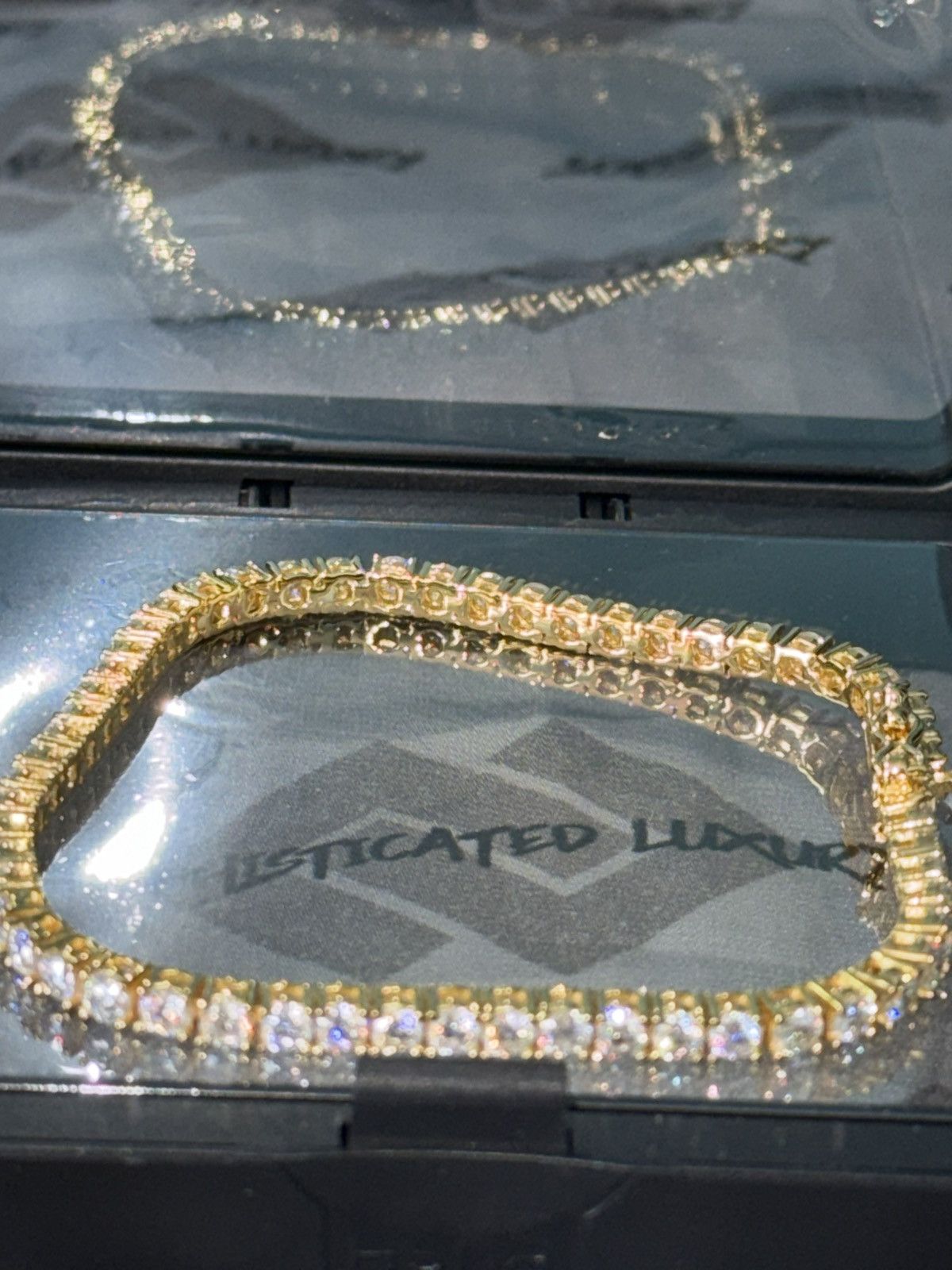 Other Gold vermeil moissanite tennis bracelet 7” 3mm Size ONE SIZE - 2 Thumbnail