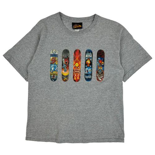 T-shirt World Industries Vintage - Graphique Skateboard, Coton épais, Unisexe, Neuf Avec étiquettes