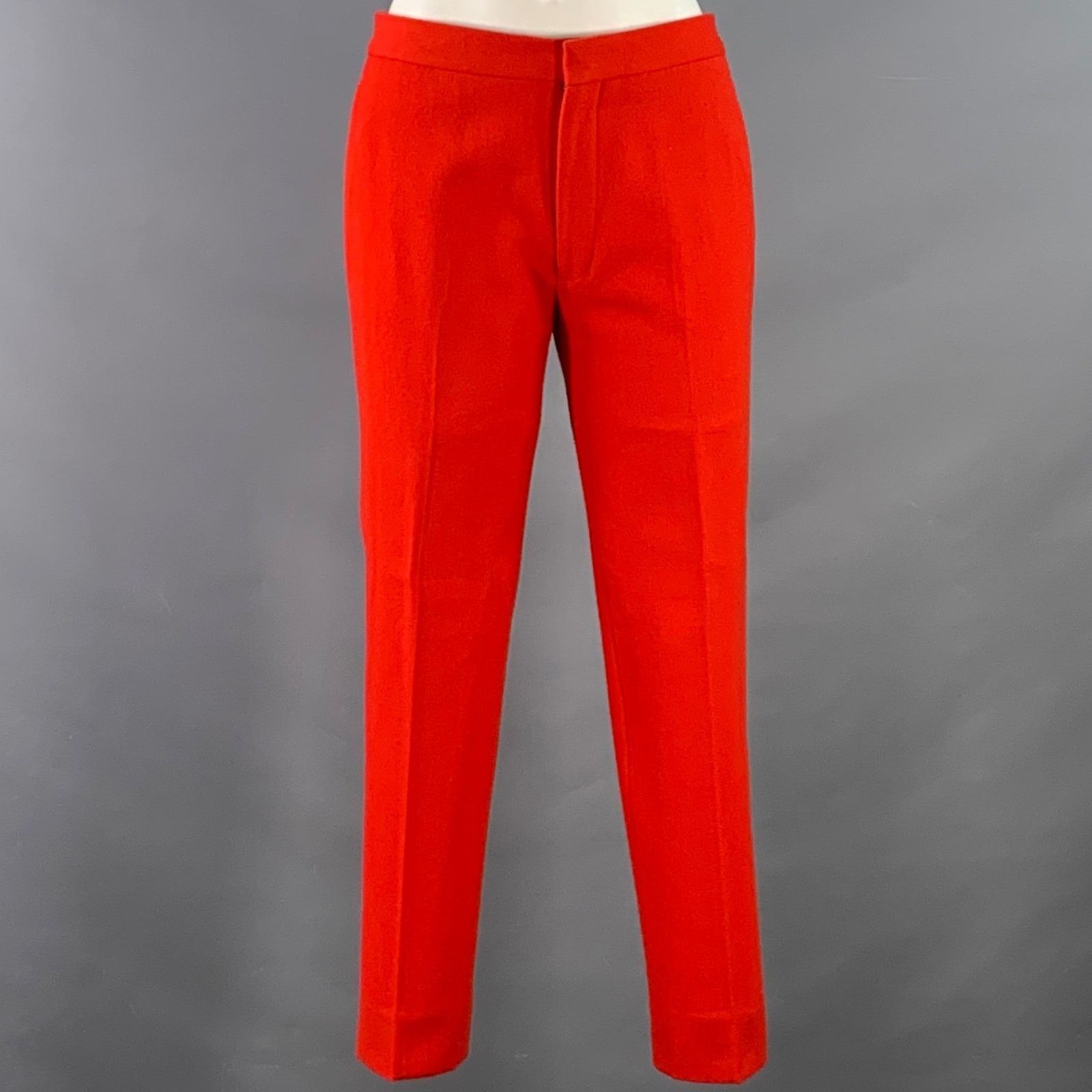 Givenchy GIVENCHY FW12 Size S Red Twill Wool Cotton Notch Lapel Suit Size 38R - 3 Thumbnail