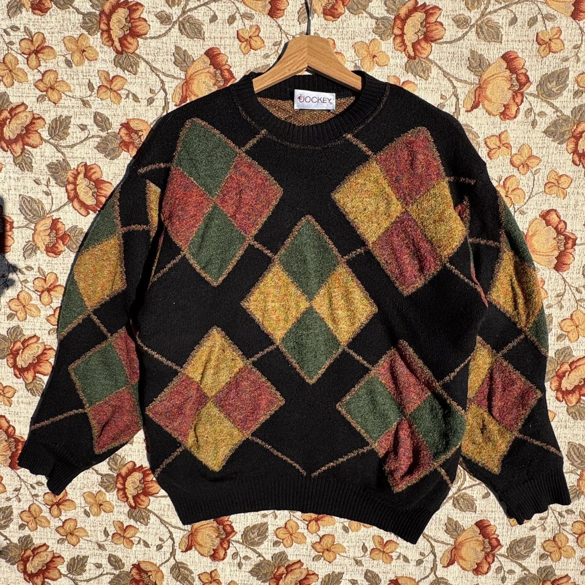 Vintage Vintage Wool Geometric Knit Avant Garde Sweater Asymmetrical Size US L / EU 52-54 / 3 - 8 Thumbnail