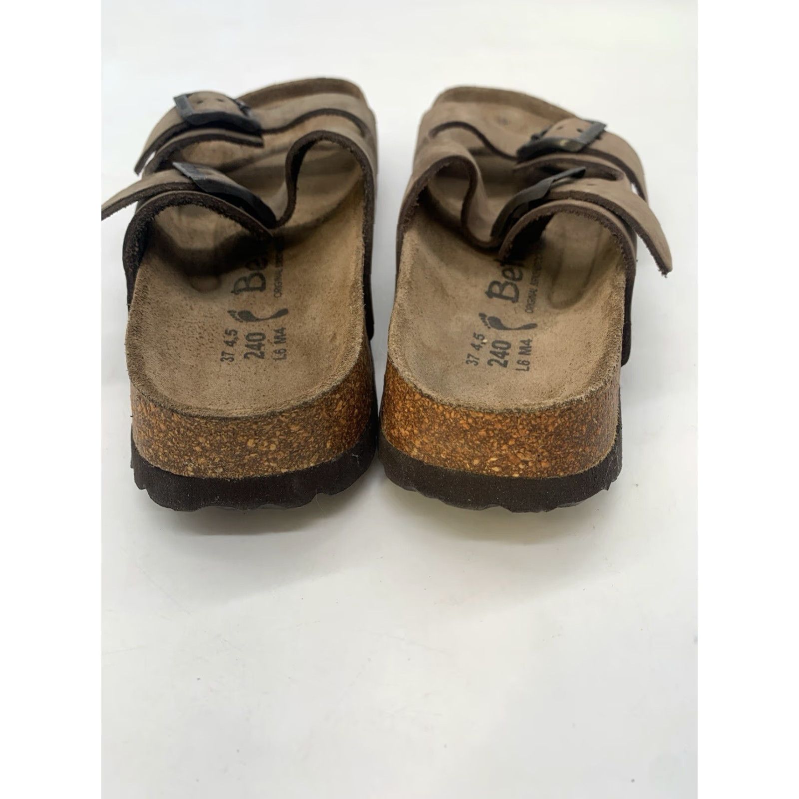 Birkenstock Birkenstock Sandal Women’s 6 37 Leather 2-Strap Betula Slip-On Flat Footbed Mocca Brown Size US 5 / IT 35 - 4 Thumbnail