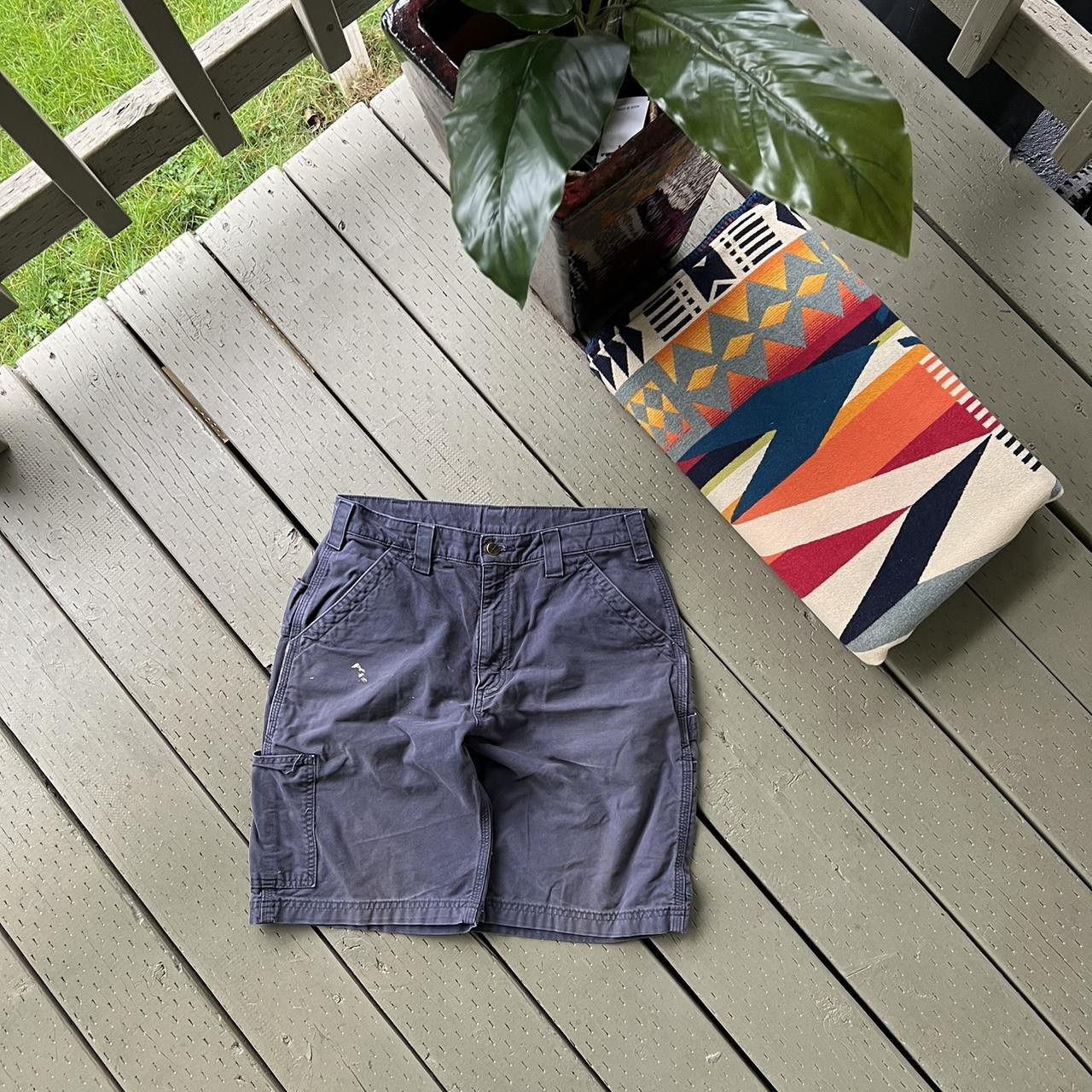 Carhartt × Vintage Carhartt B25 PTB Petrol Blue Carpenter Short Size US 32 / EU 48 - 2 Thumbnail