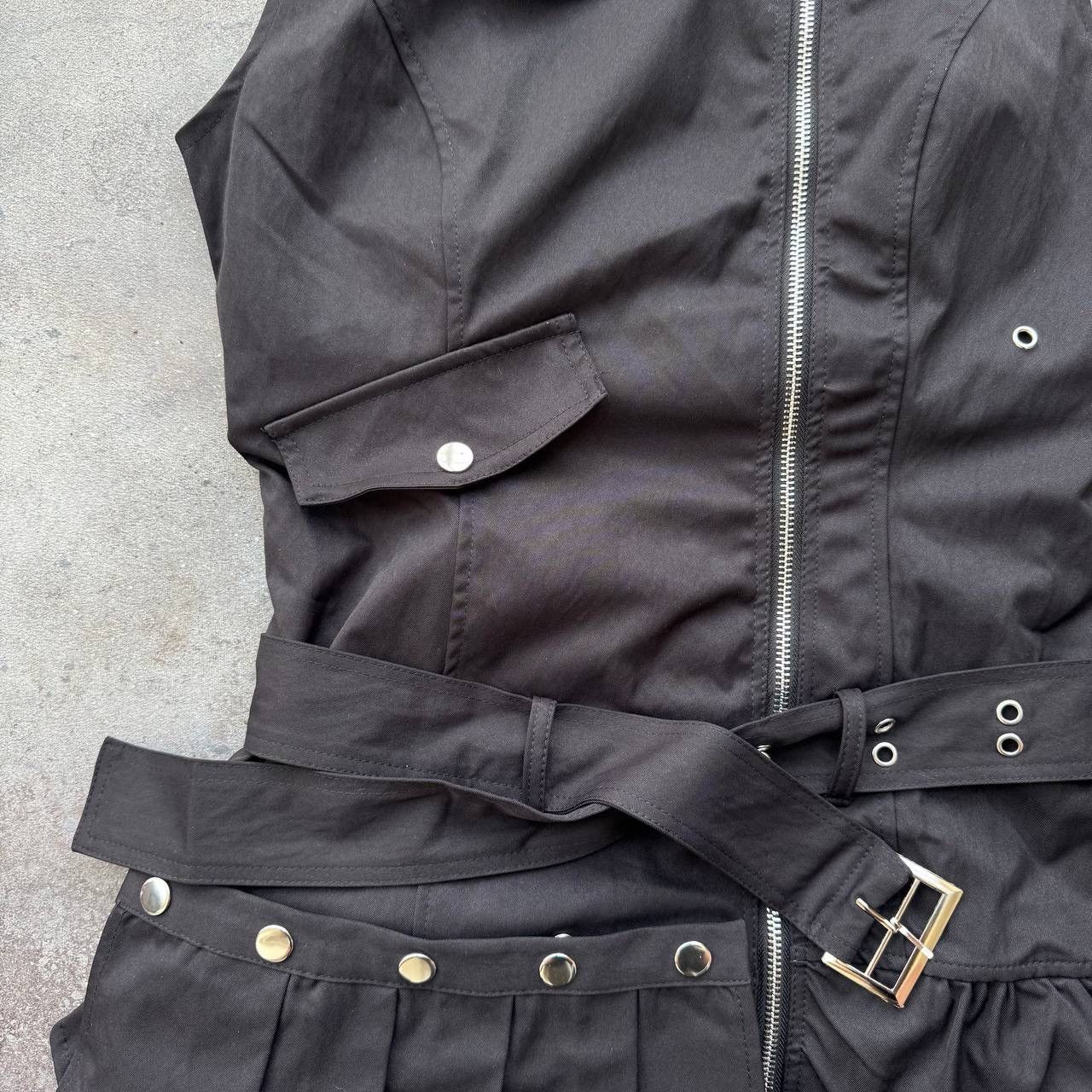 If Six Was Nine Y2K Avant Garde Goth Emo Strap Belt Mini Dress Size M / US 6-8 / IT 42-44 - 5 Thumbnail