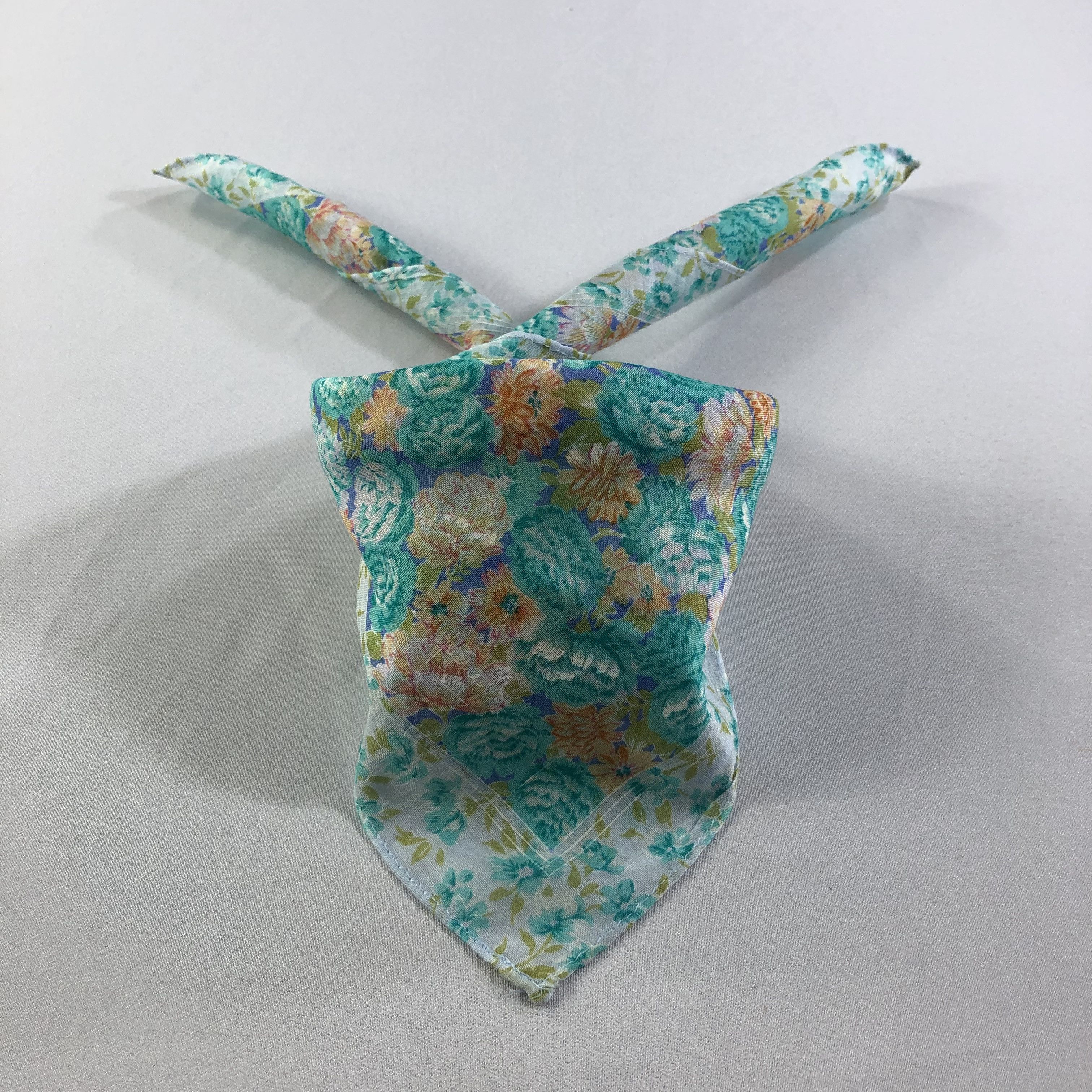 Vintage Pierre Balmain Floral Handkerchief Neckerchief Bandana H2200 Size ONE SIZE - 1 Thumbnail