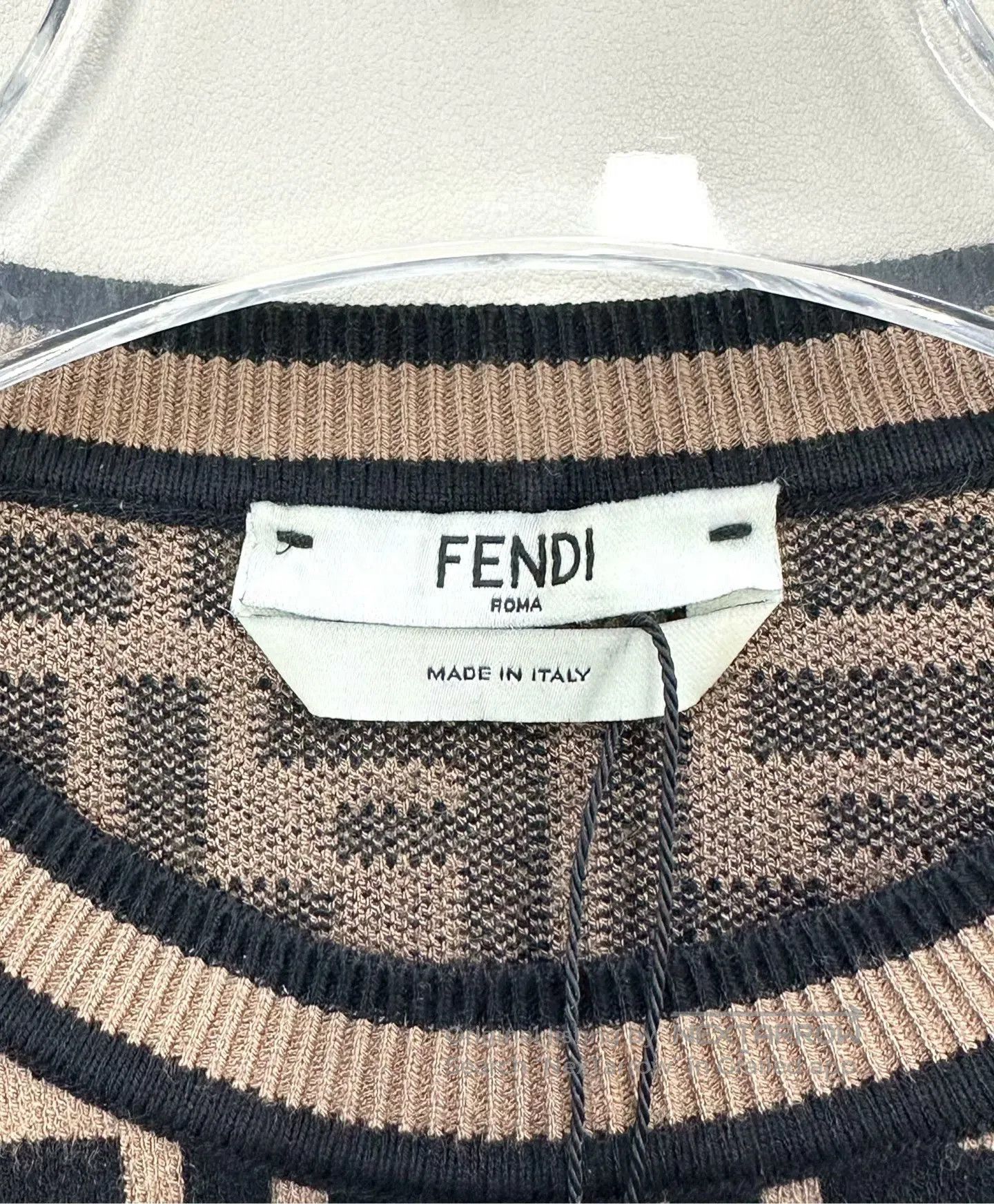 Fendi FENDI Brown Classic Monogrammed Logo Knit Sweater| Size XS / US 0-2 / IT 36-38 - 3 Thumbnail