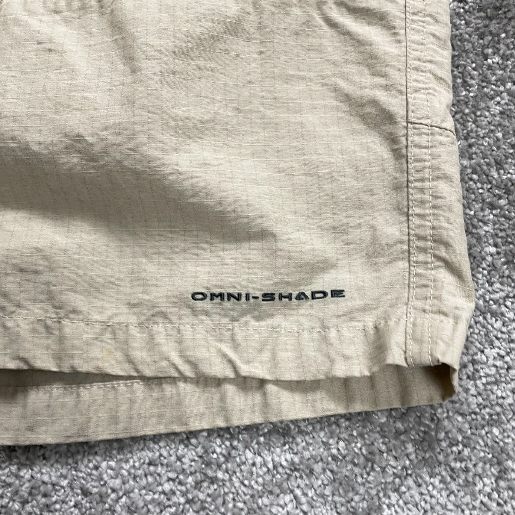 Vintage Columbia Omni Shade PFG Short Men Beige Flat Front Outdoor Hiking Fishing 32x9.5 Size US 32 / EU 48 - 6 Thumbnail