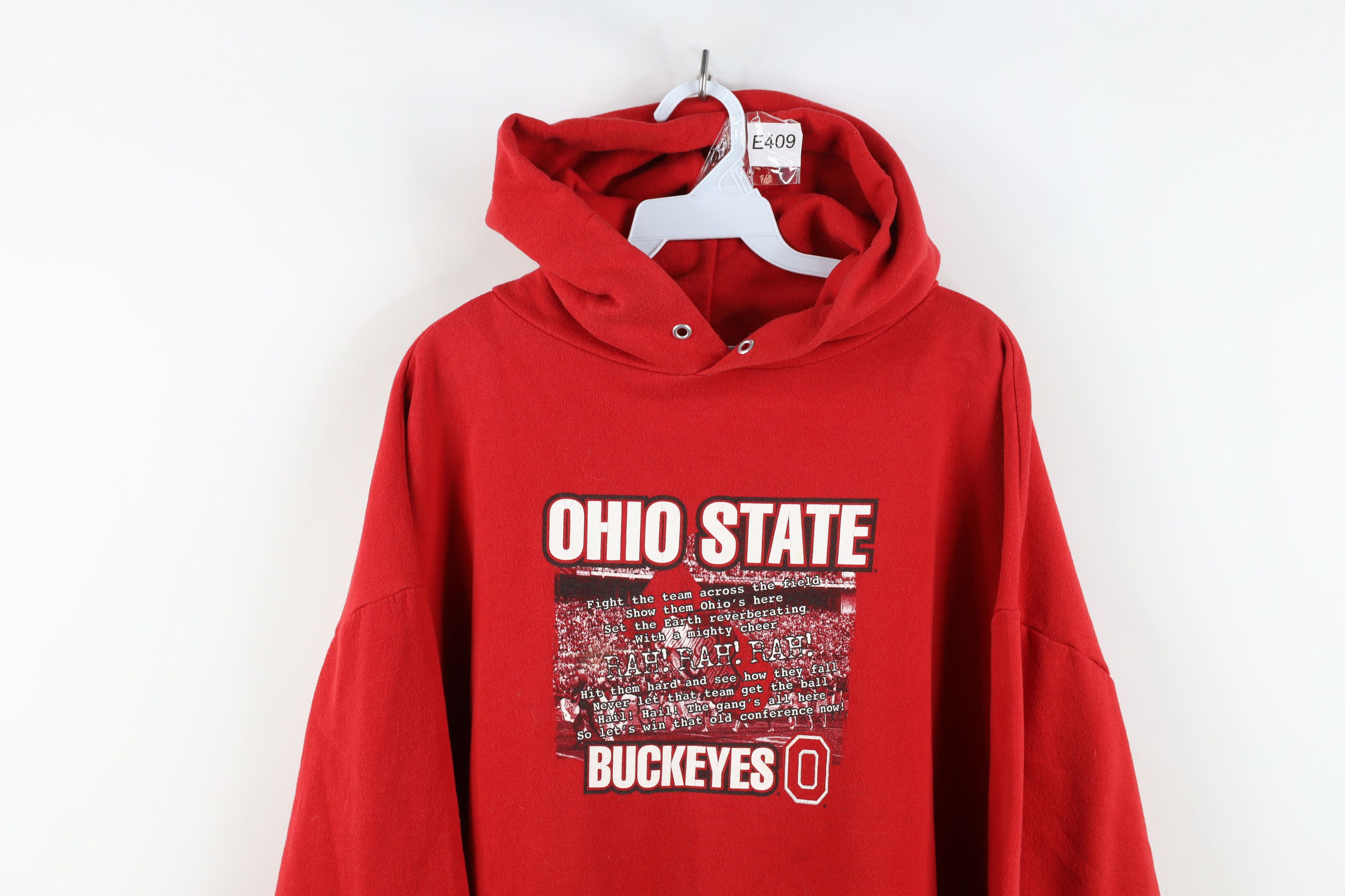 Vintage Vintage Ohio State University Football Hoodie Sweatshirt Red Size US XXL / EU 58 / 5 - 2 Thumbnail