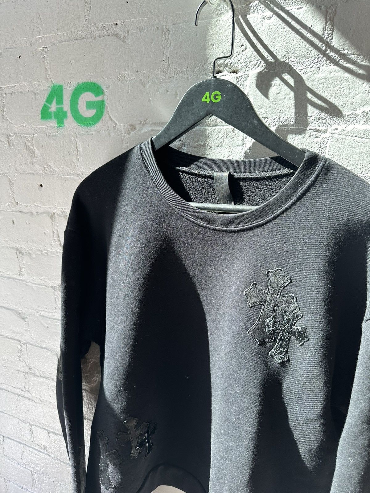 Chrome Hearts CHROME HEARTS FLOODED CROSS PATCH CREWNECK SZ L-XL Size US M / EU 48-50 / 2 - 2 Thumbnail