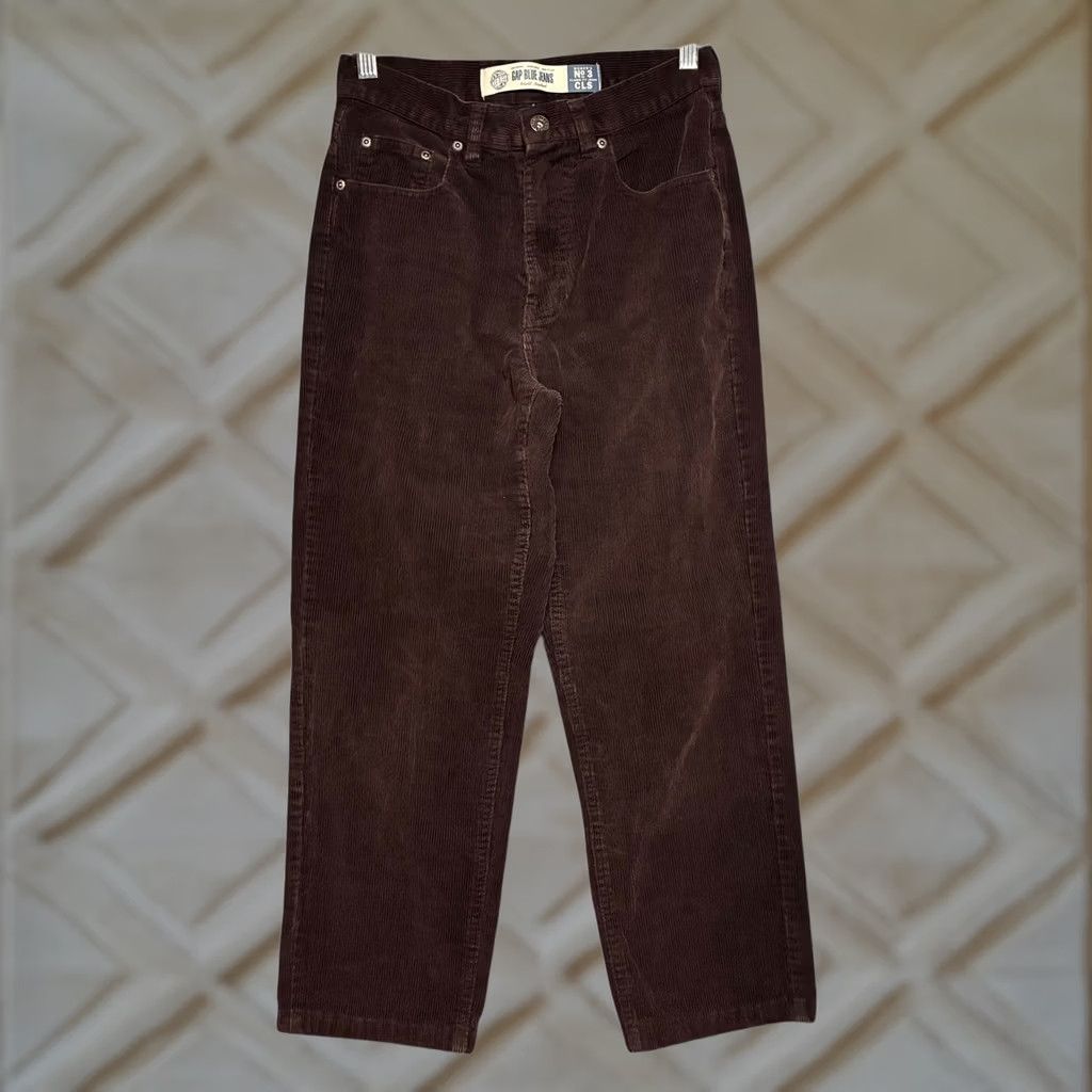 Gap VINTAGE GAP Jeans No 3 Classic Fit Brown Corduroy Cropped Fit Pants Women's 4 Size 27" / US 4 / IT 40 - 1 Thumbnail