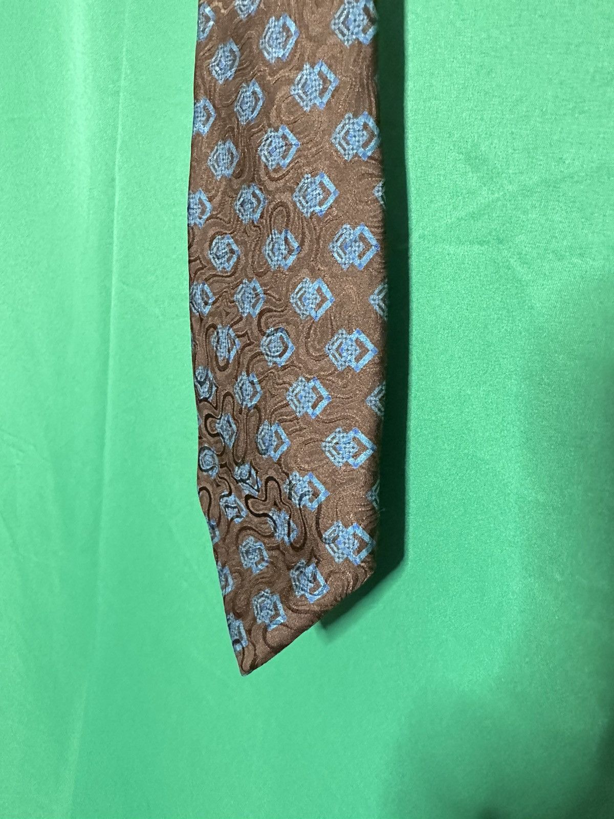 Rubinacci Pure silk liquid gloss effect men’s neck tie Italy Size ONE SIZE - 2 Thumbnail