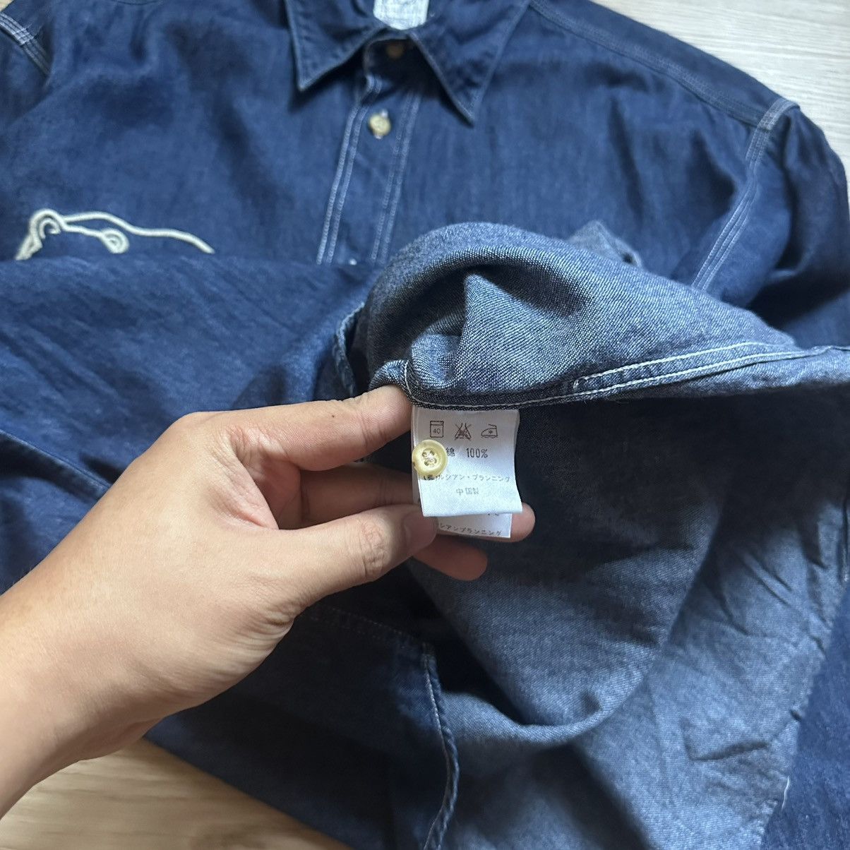 Junko Shimada Junko Shimada Part 2 Denim Bear Shirt Long Sleeve Button Up Size US M / EU 48-50 / 2 - 4 Thumbnail