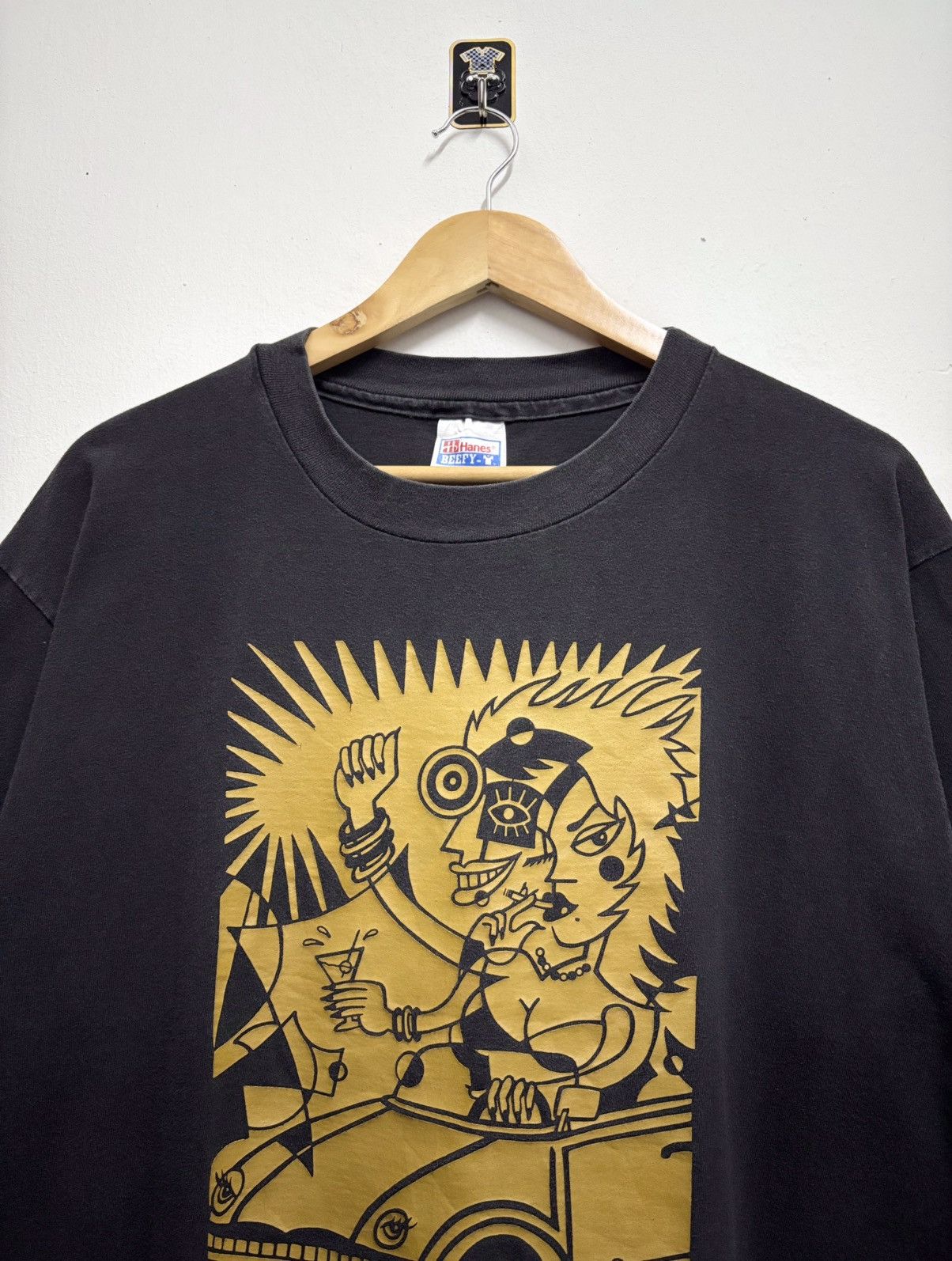 Vintage Vintage 90's Art & Comics M. Fleener " Drunk City " T-Shirt Size US M / EU 48-50 / 2 - 3 Thumbnail