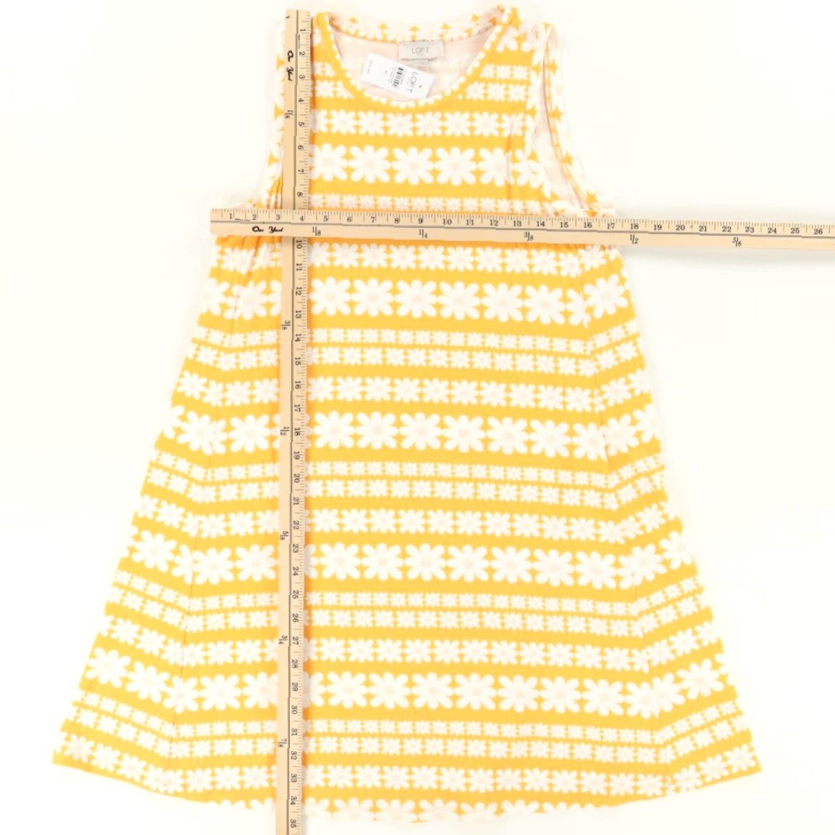 Loft Loft Sleeveless Daisy Print Sun Floral Dress Yellow Women's M Size M / US 6-8 / IT 42-44 - 3 Thumbnail