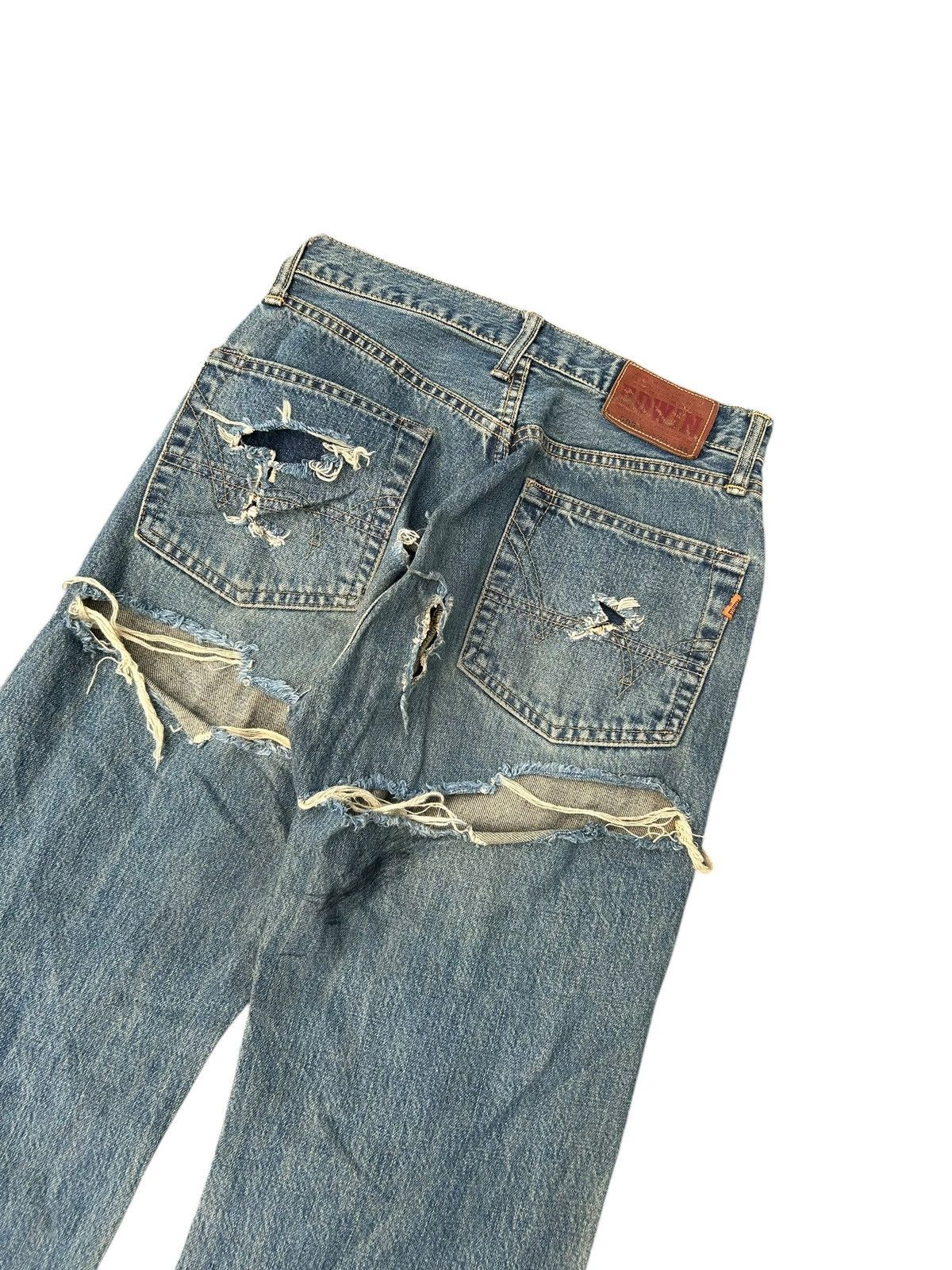 Japanese Brand × Kapital × Vintage Rusty Edwin Selvedge Distressed Denim Jeans Size US 27 - 8 Thumbnail