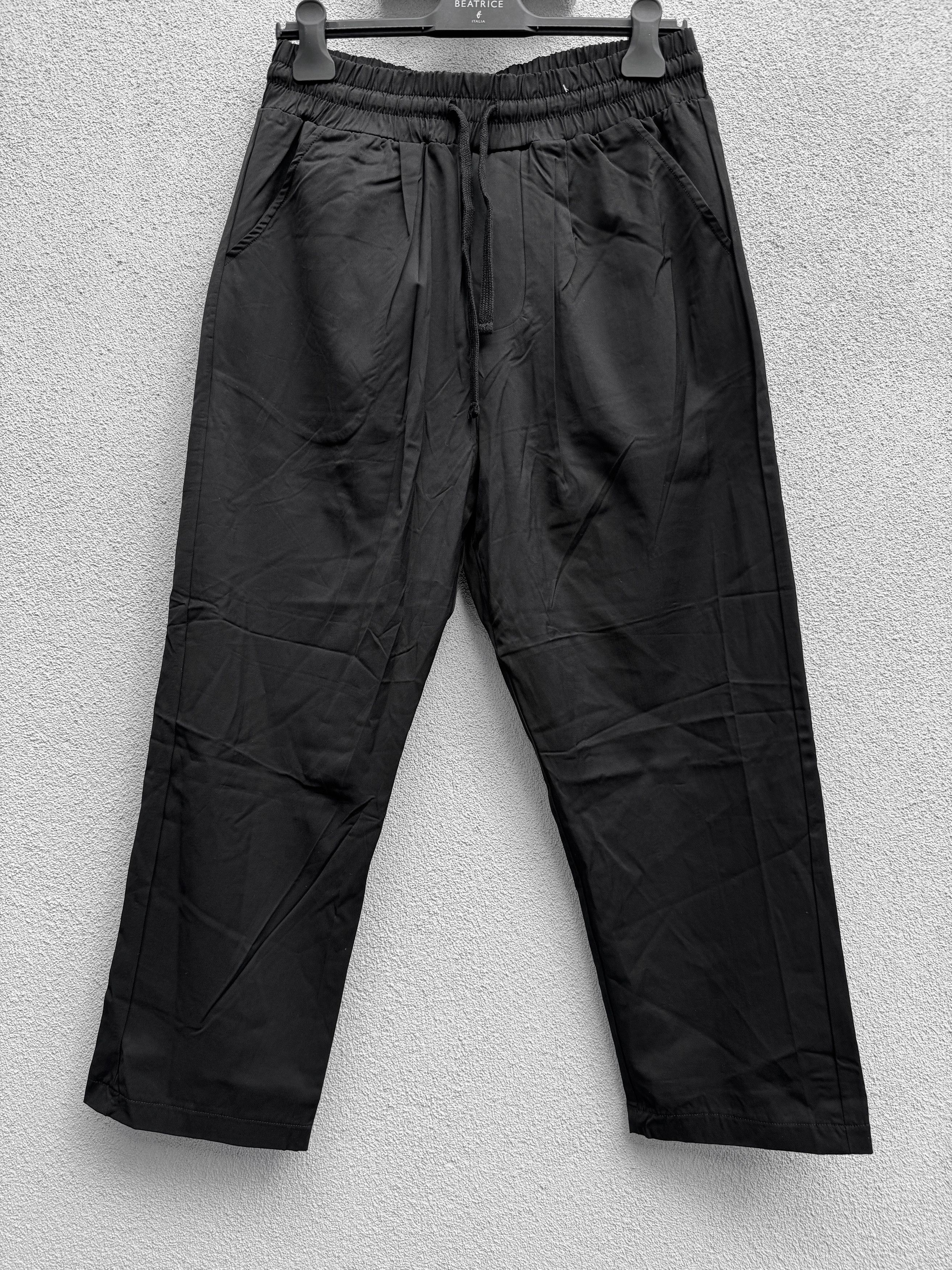 image of Thom Krom Rayon Drop Crotch Trousers Black M, Men's (Size 32)