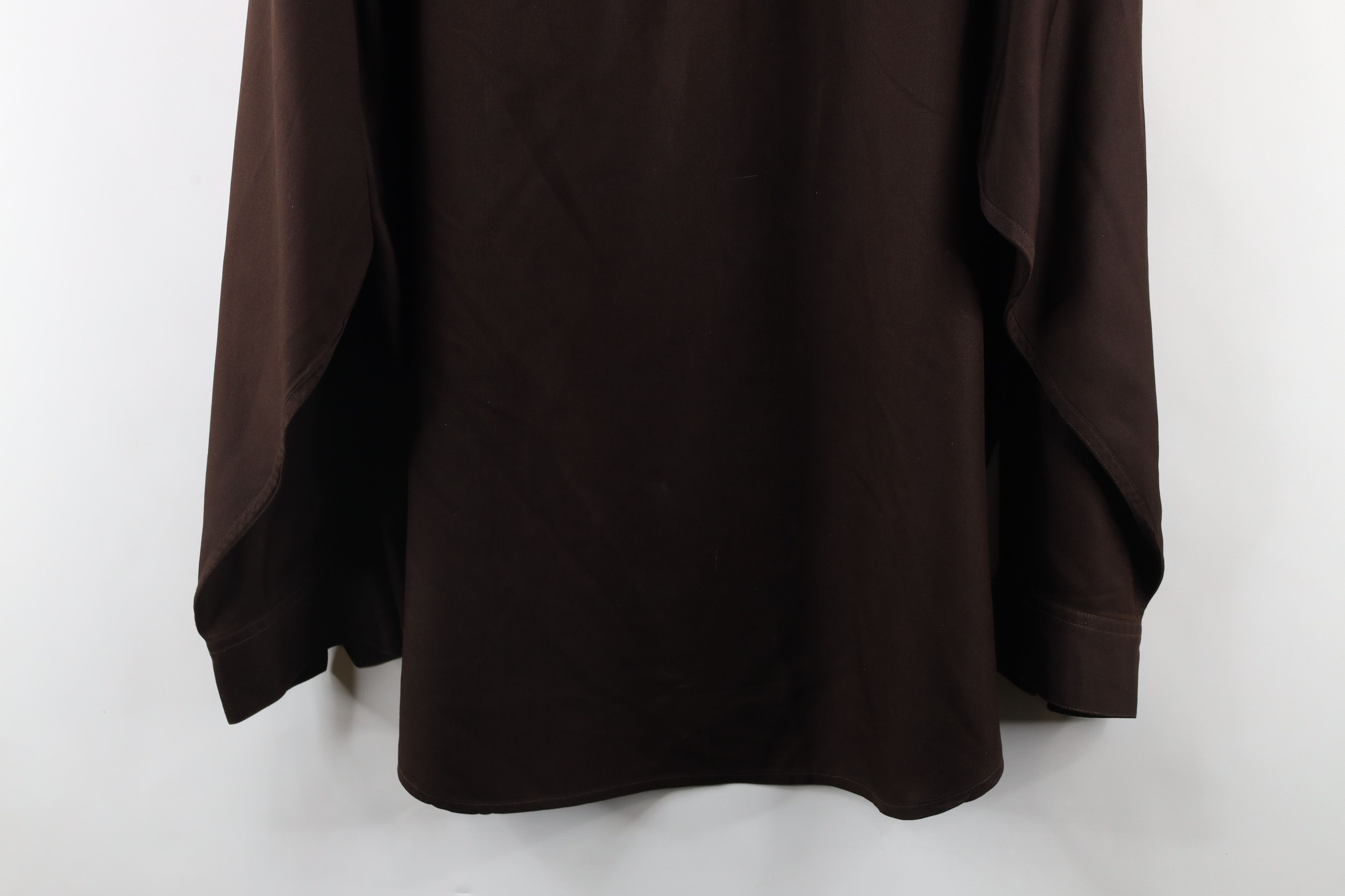 Vintage Vintage 90s Streetwear Collared Button Shirt Brown Size US XL / EU 56 / 4 - 17 Thumbnail